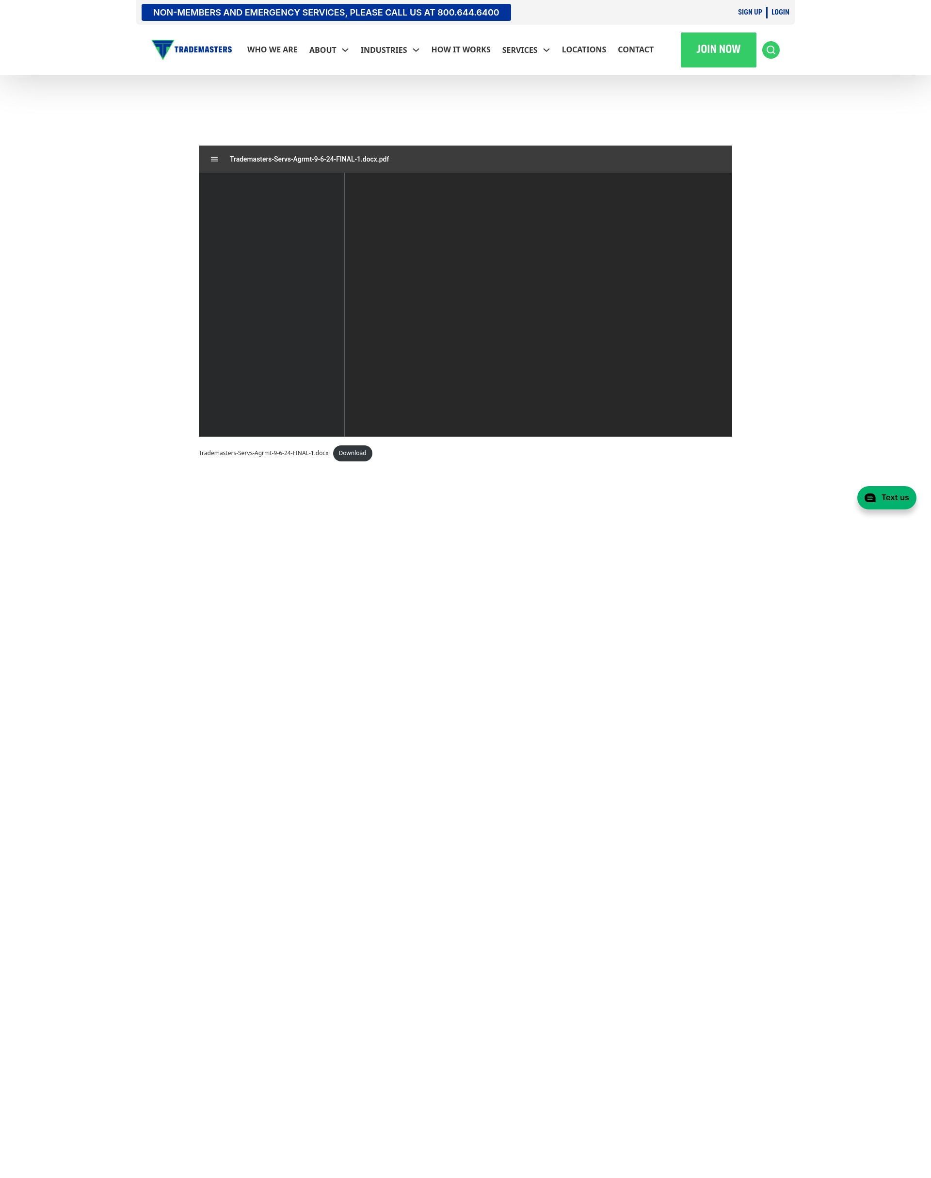 Screenshot of trademasters.com