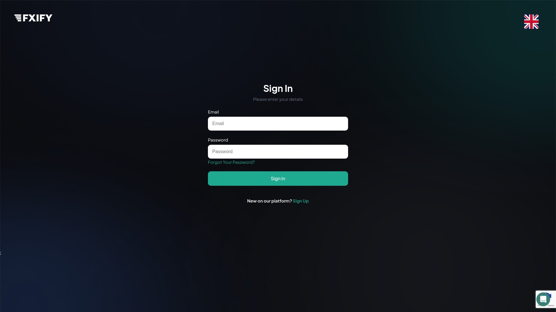 Screenshot of trader.fxify.com