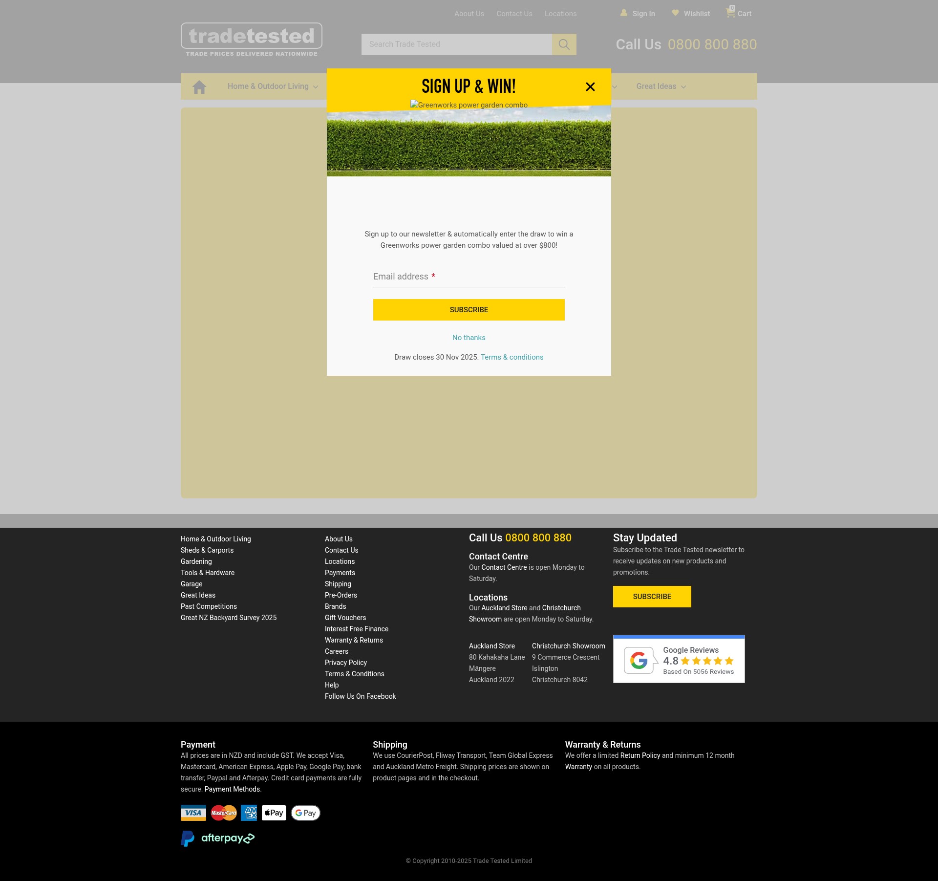 Screenshot of tradetested.co.nz