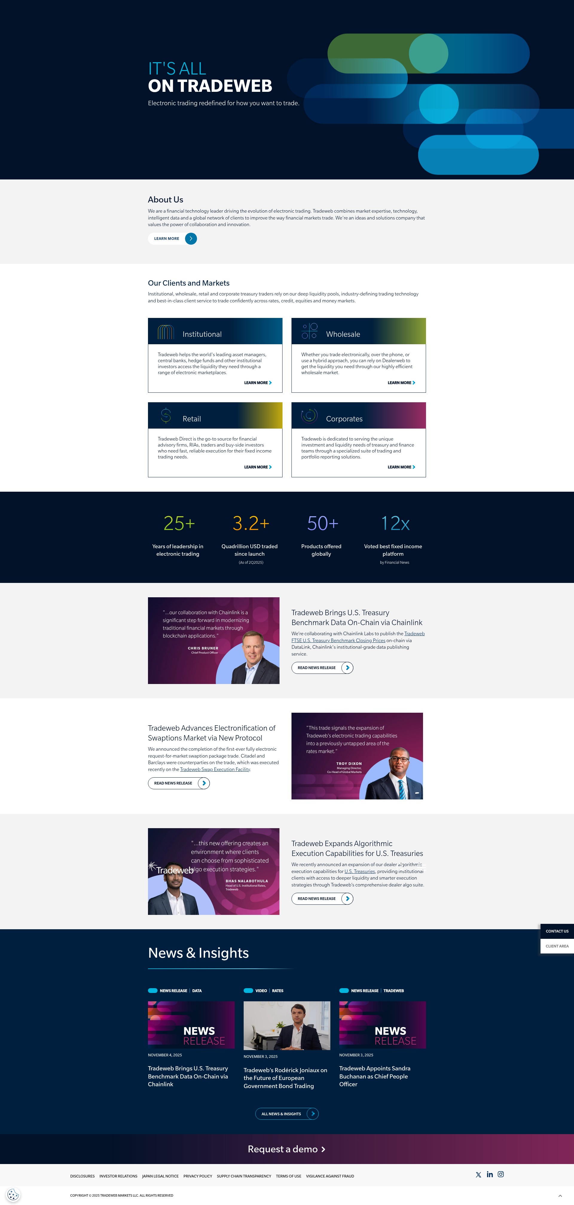 Screenshot of tradeweb.com