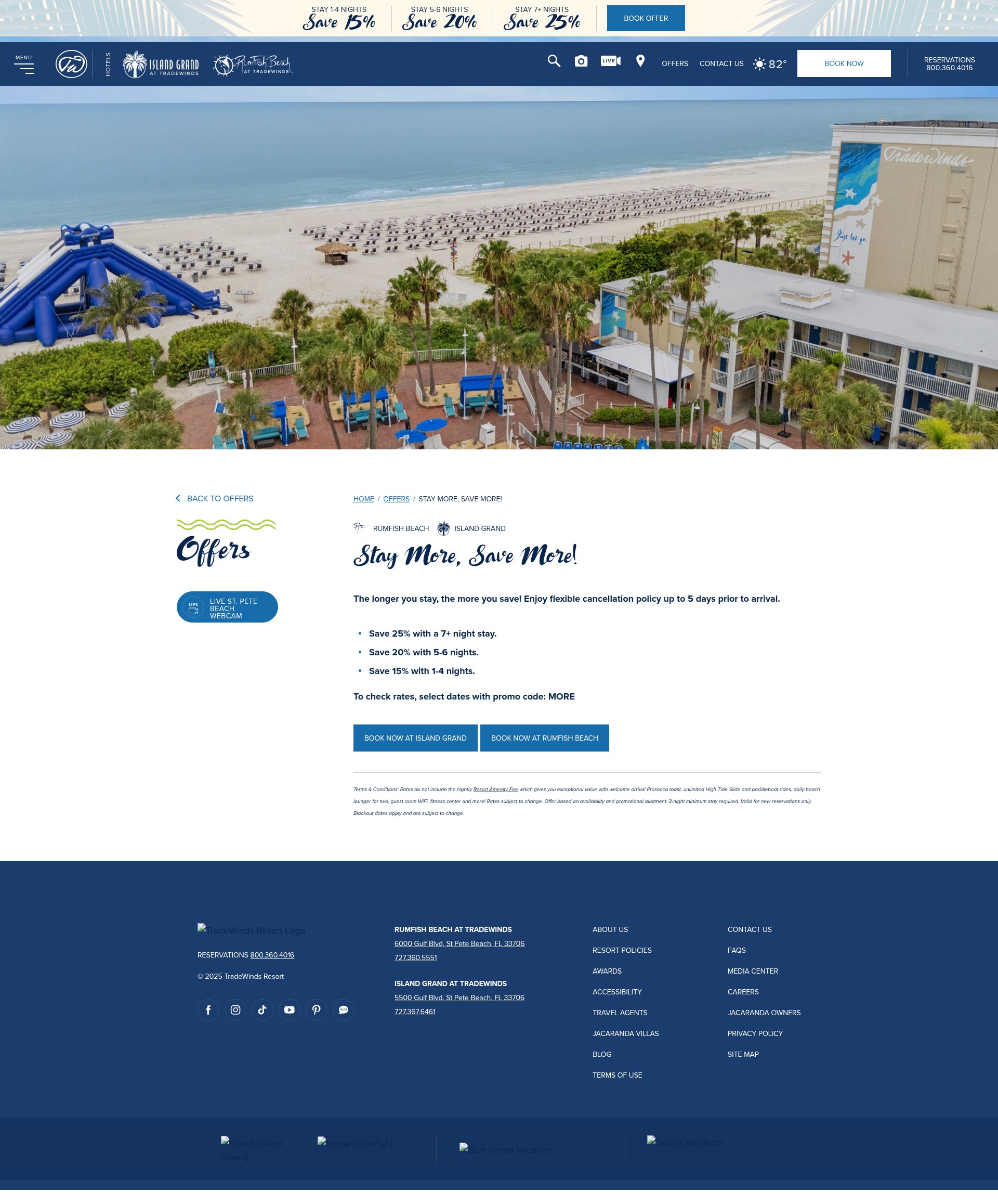Screenshot of tradewindsresort.com
