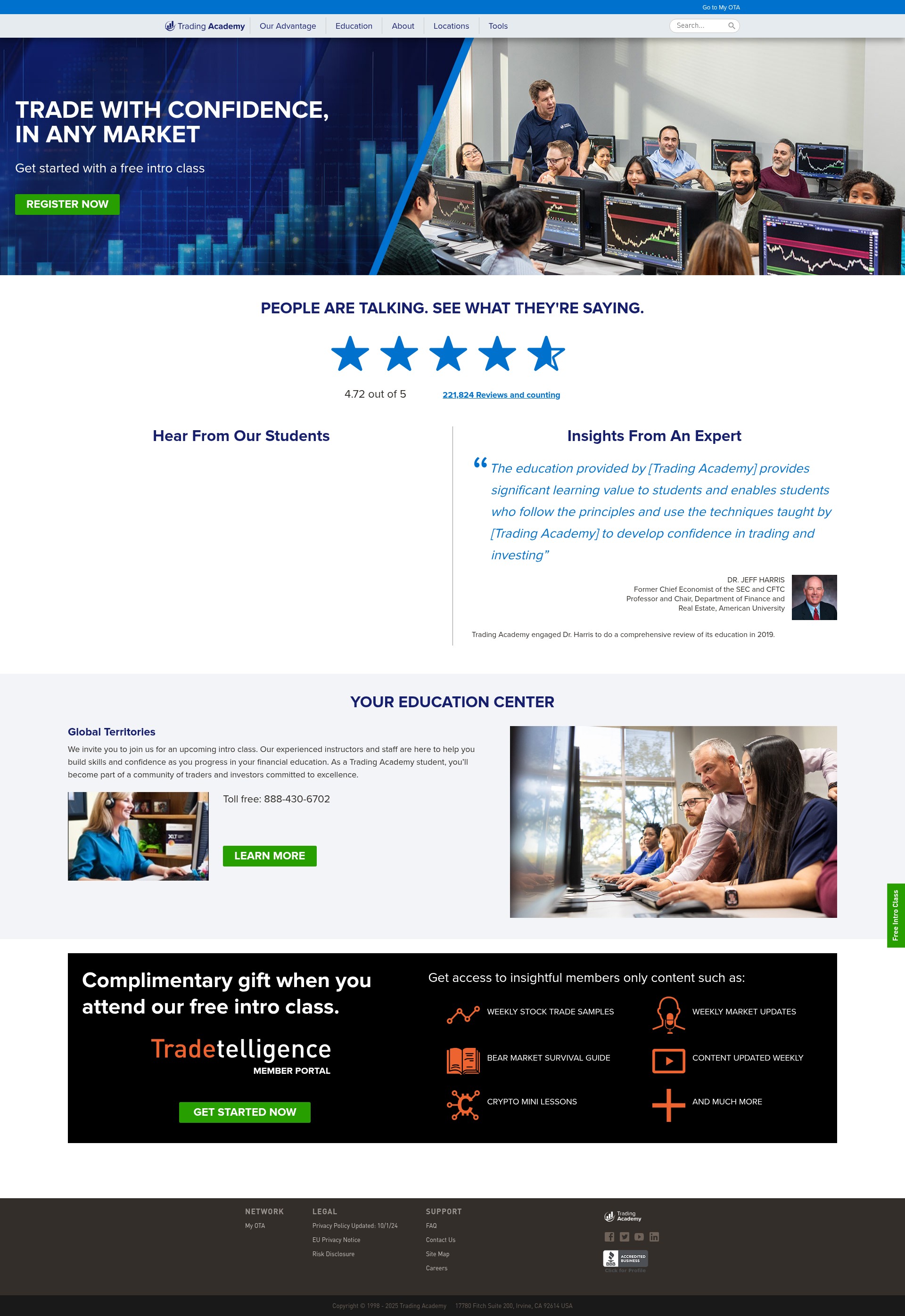 Screenshot of tradingacademy.com