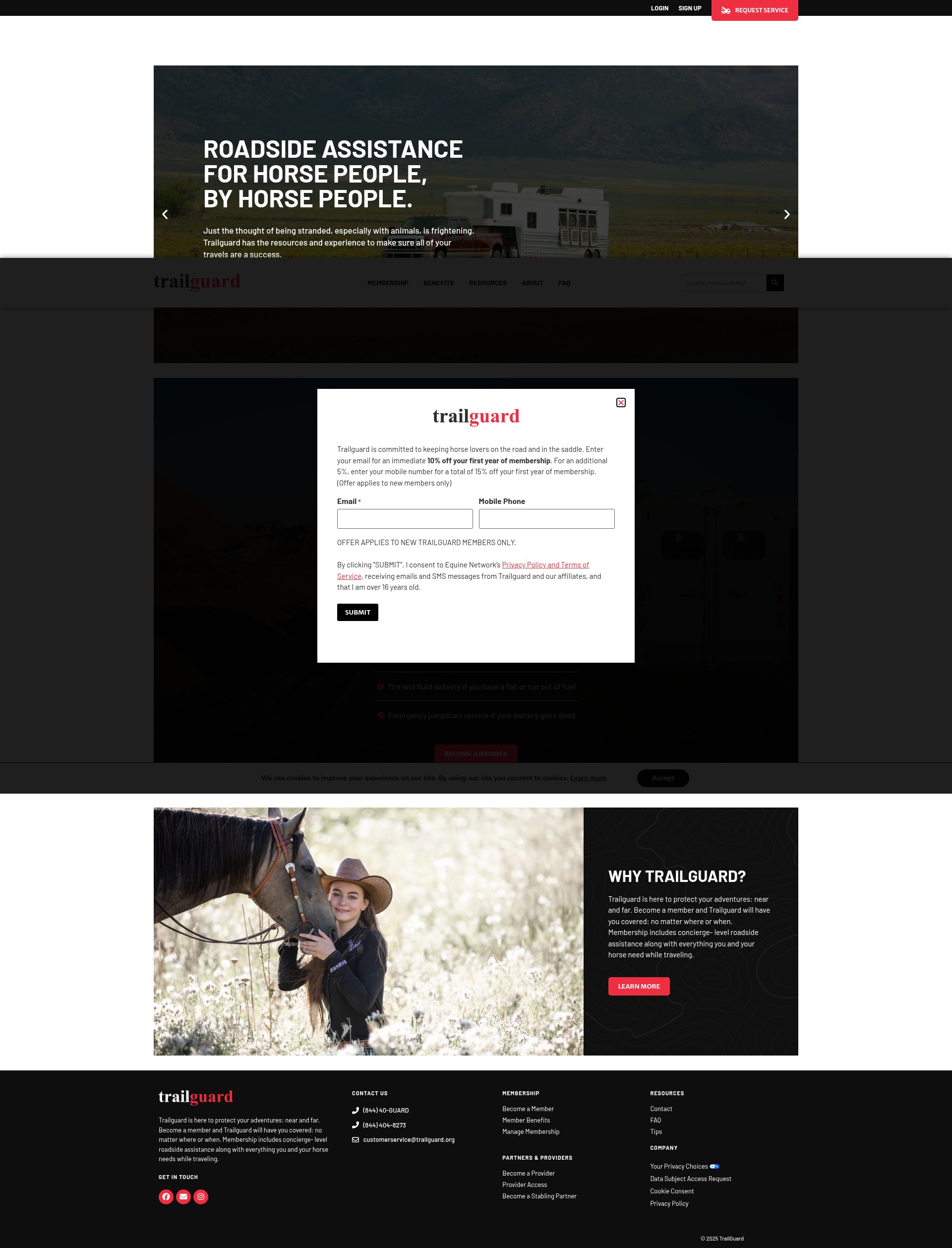 Screenshot of trailguard.org