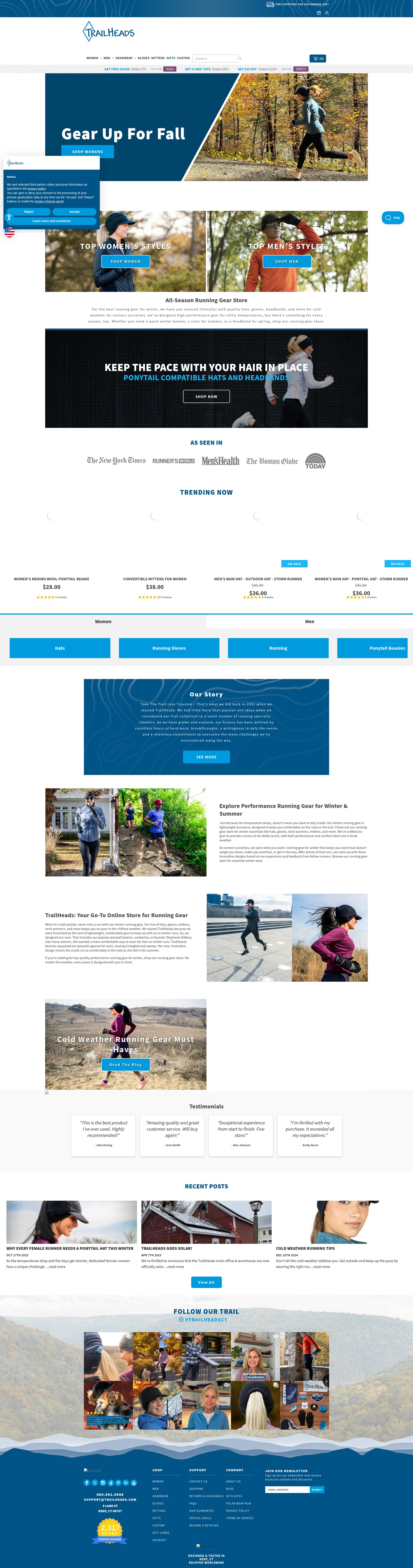 Screenshot of trailheads.com