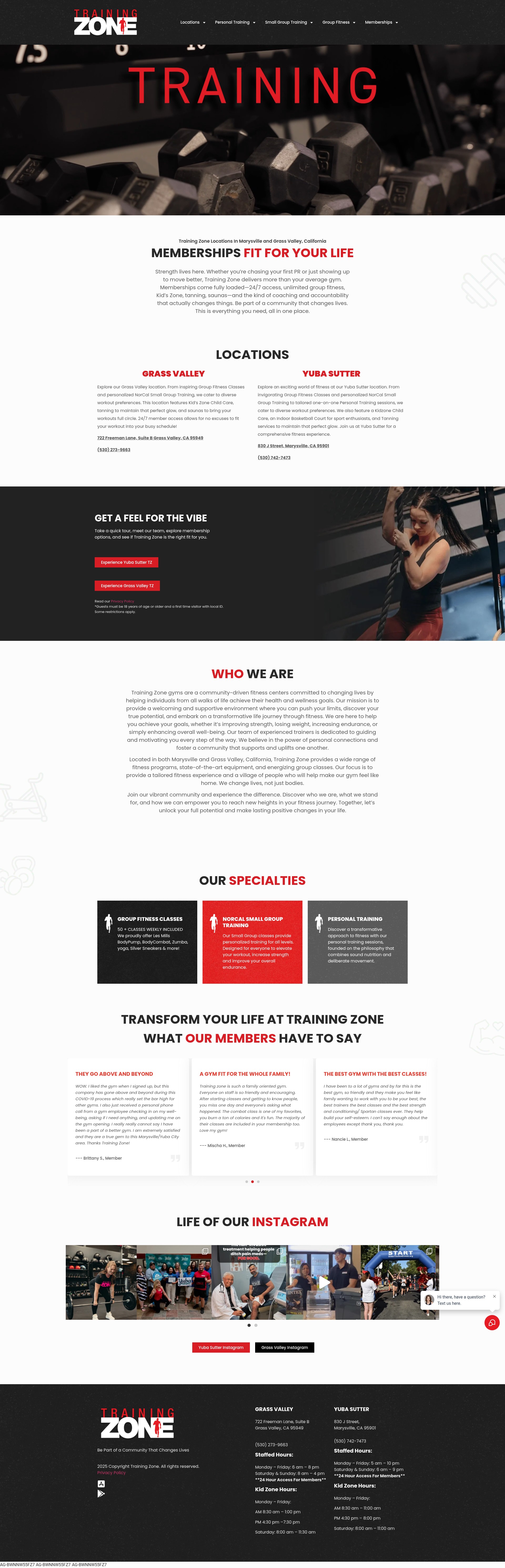 Screenshot of trainingzone.fit