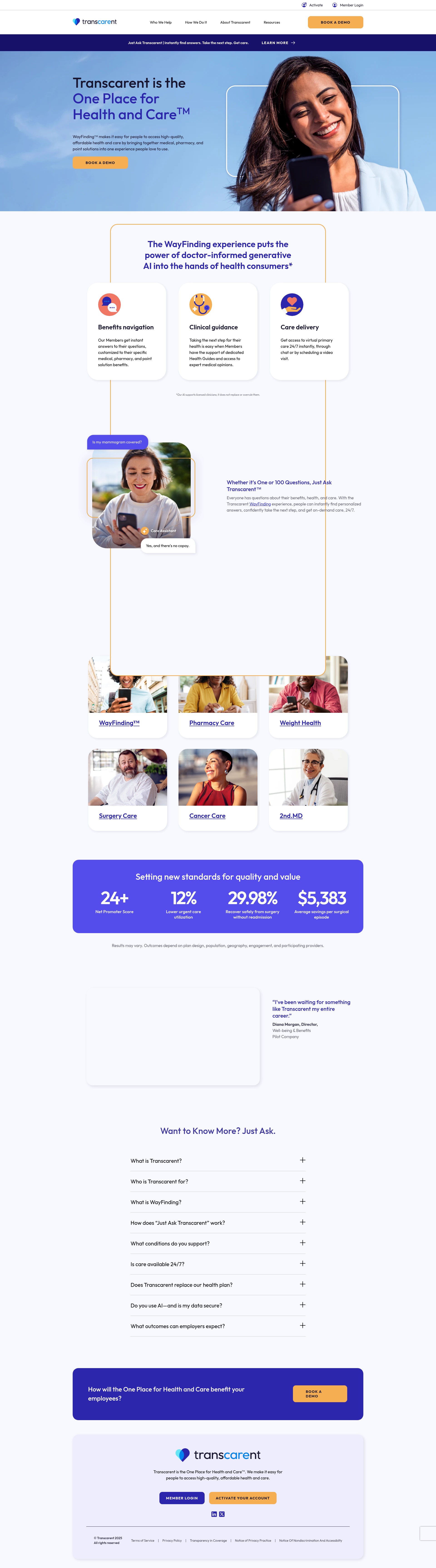 Screenshot of transcarent.com
