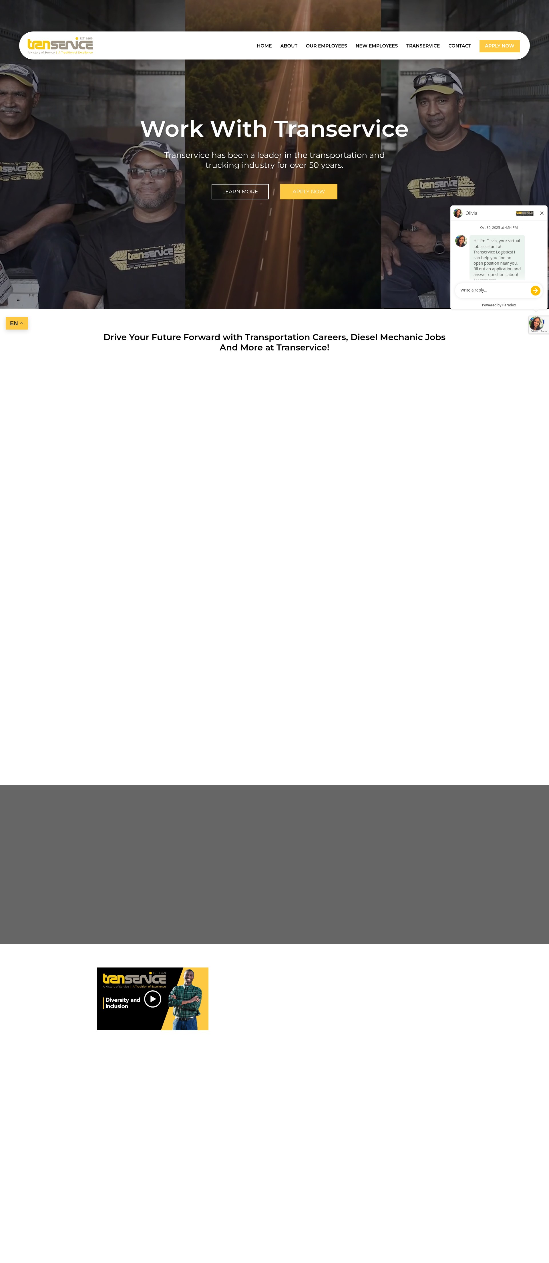 Screenshot of transervicecareers.com