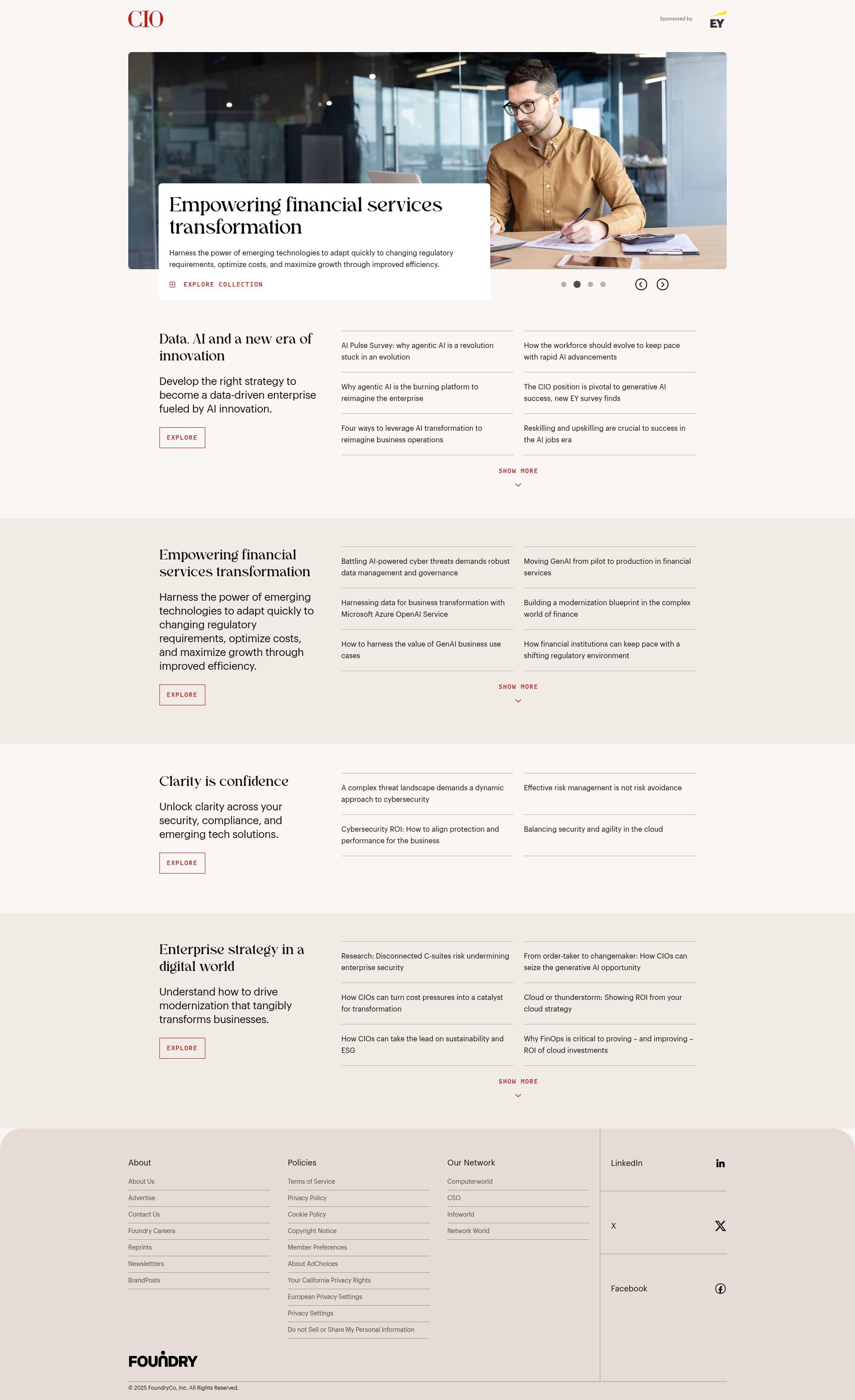 Screenshot of transformative.cio.com