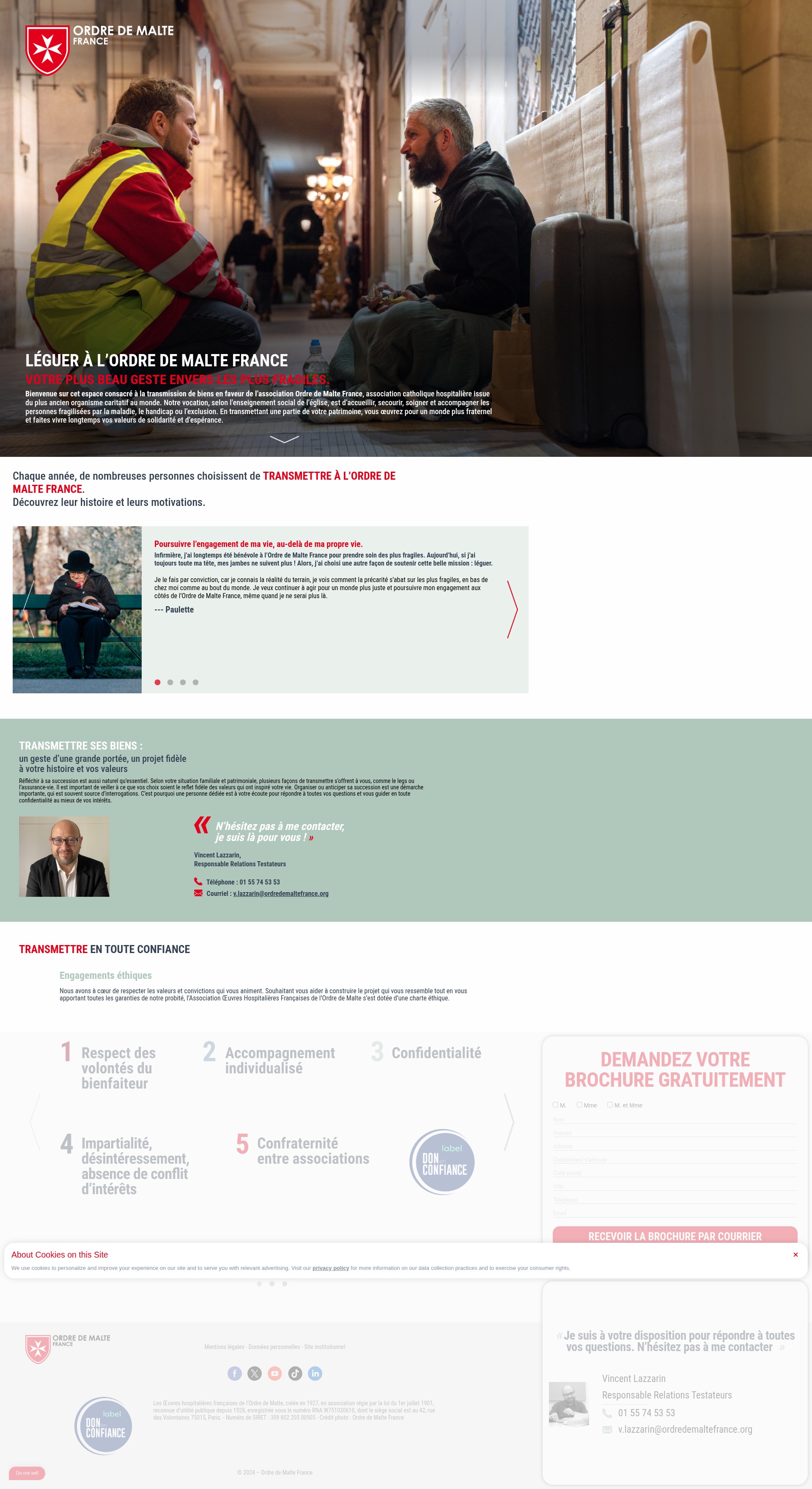 Screenshot of transmettre.ordredemaltefrance.org