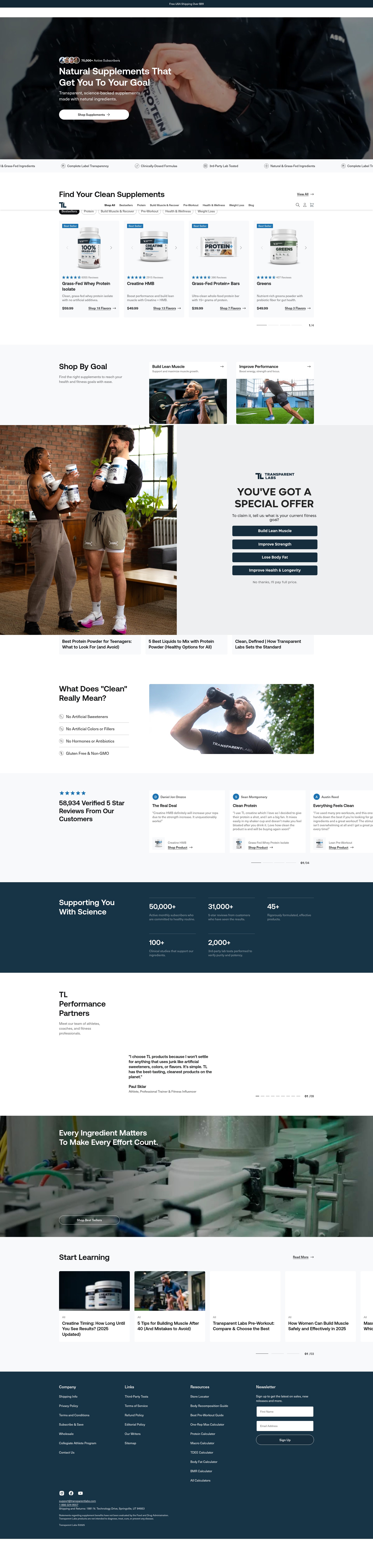 Screenshot of transparentlabs.com