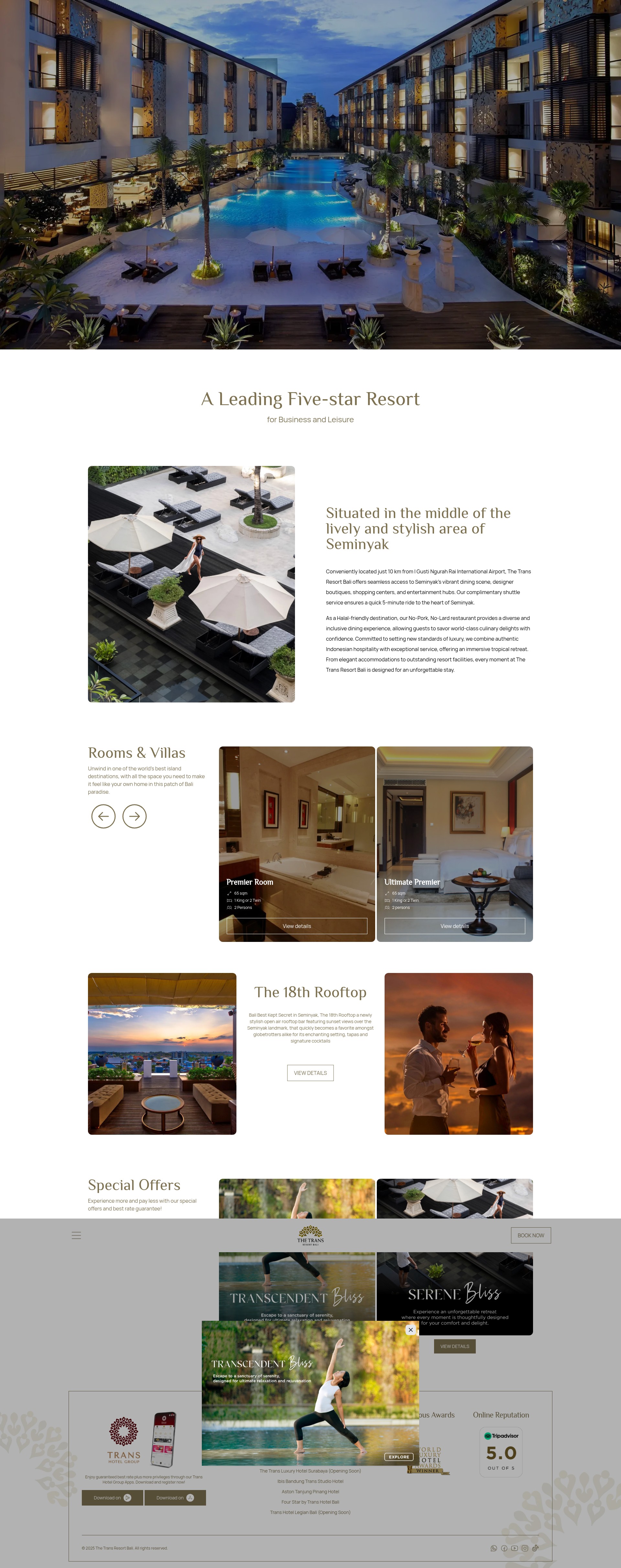 Screenshot of transresortbali.com