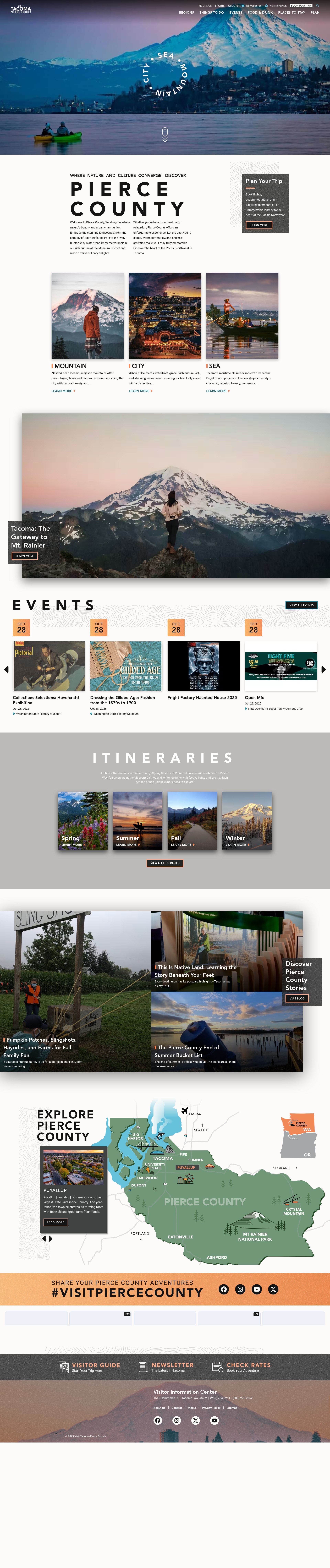 Screenshot of traveltacoma.com