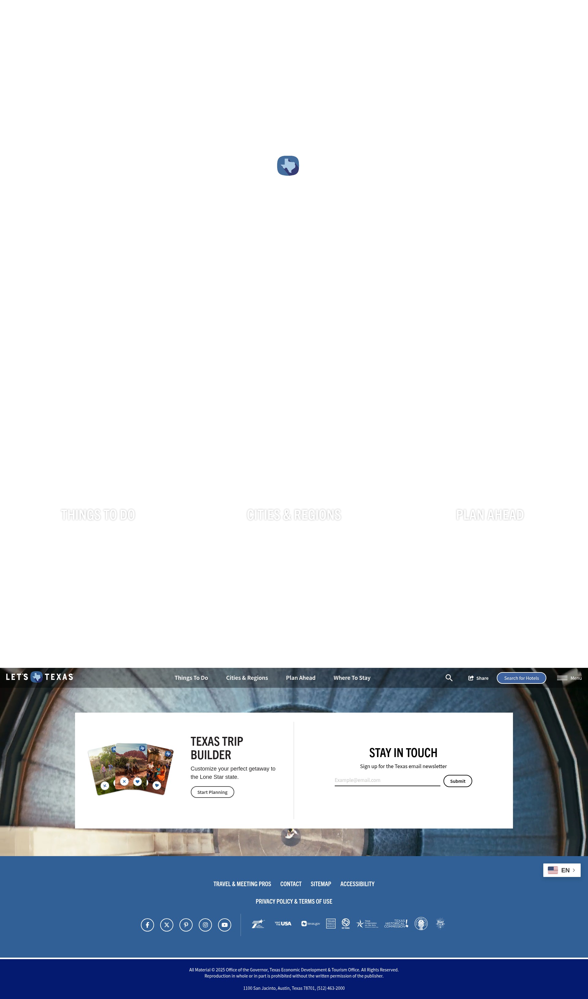 Screenshot of traveltexas.com