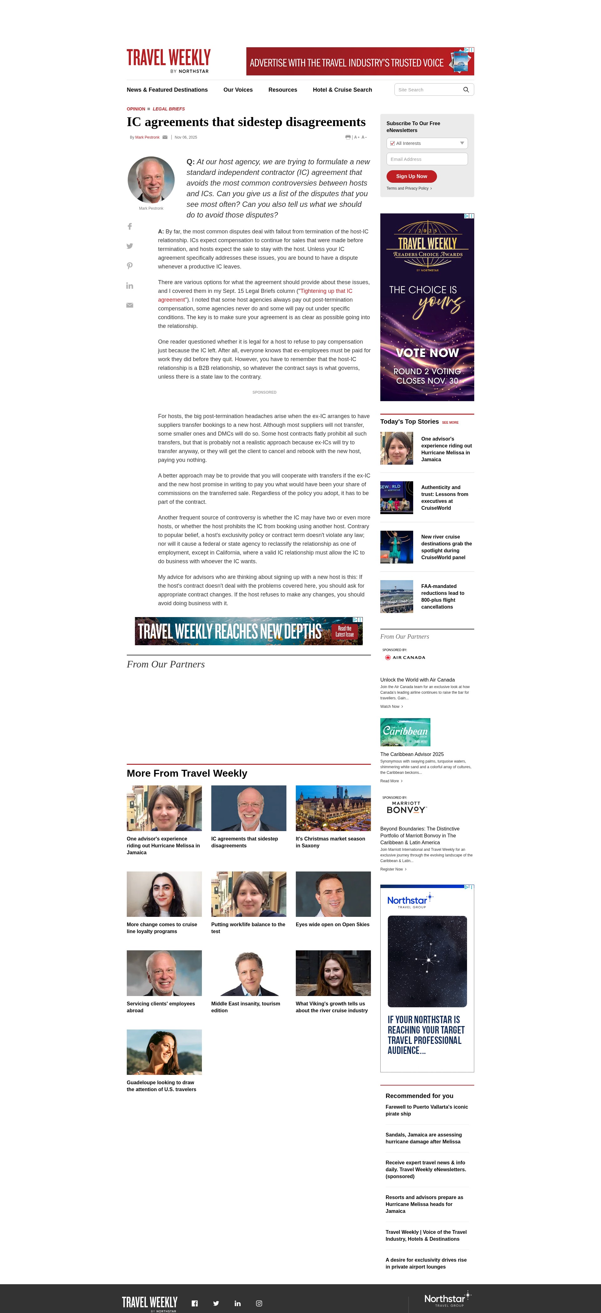 Screenshot of travelweekly.com