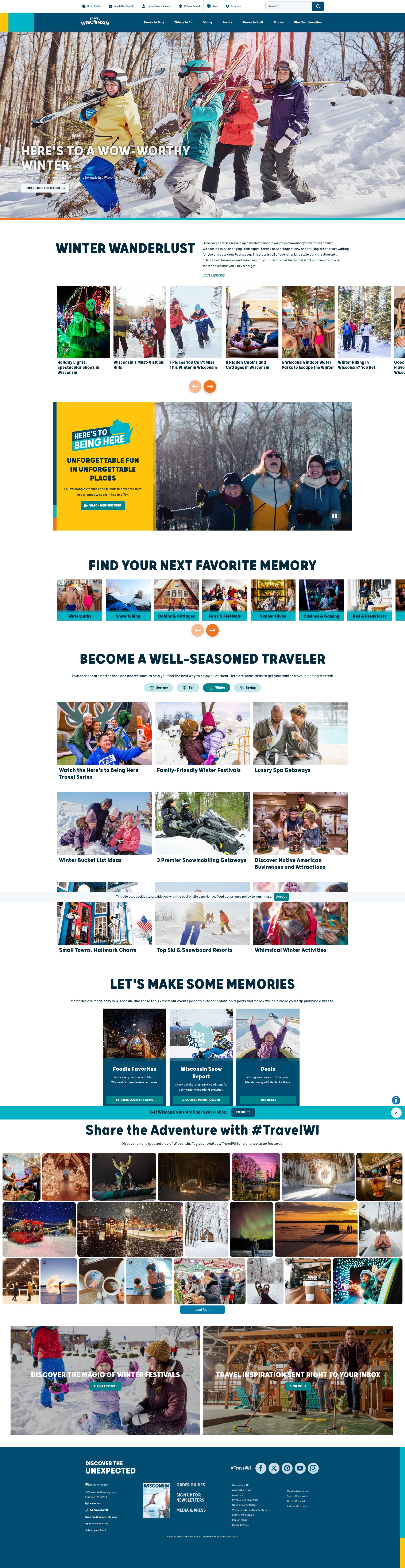Screenshot of travelwisconsin.com