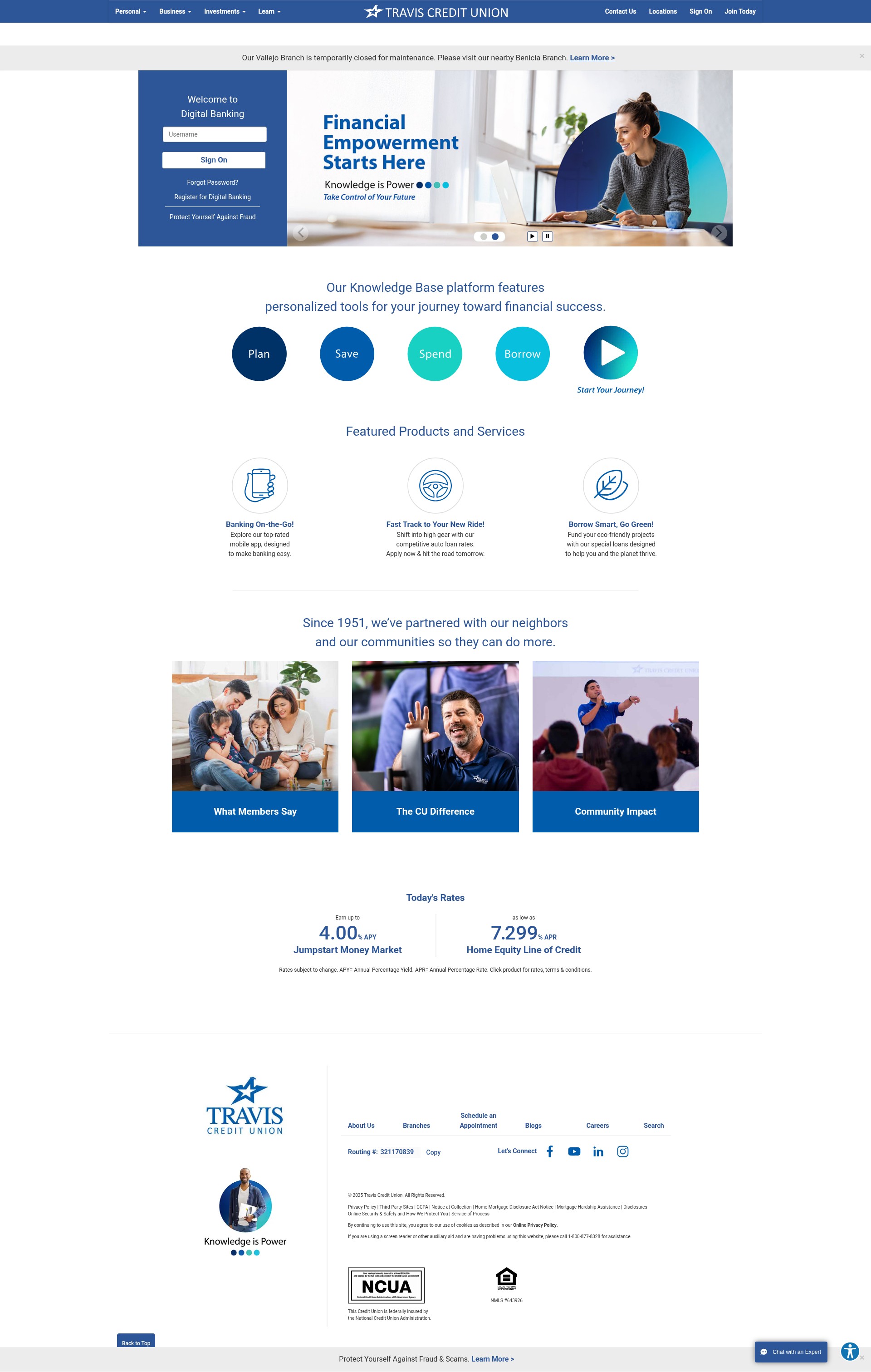 Screenshot of traviscu.org