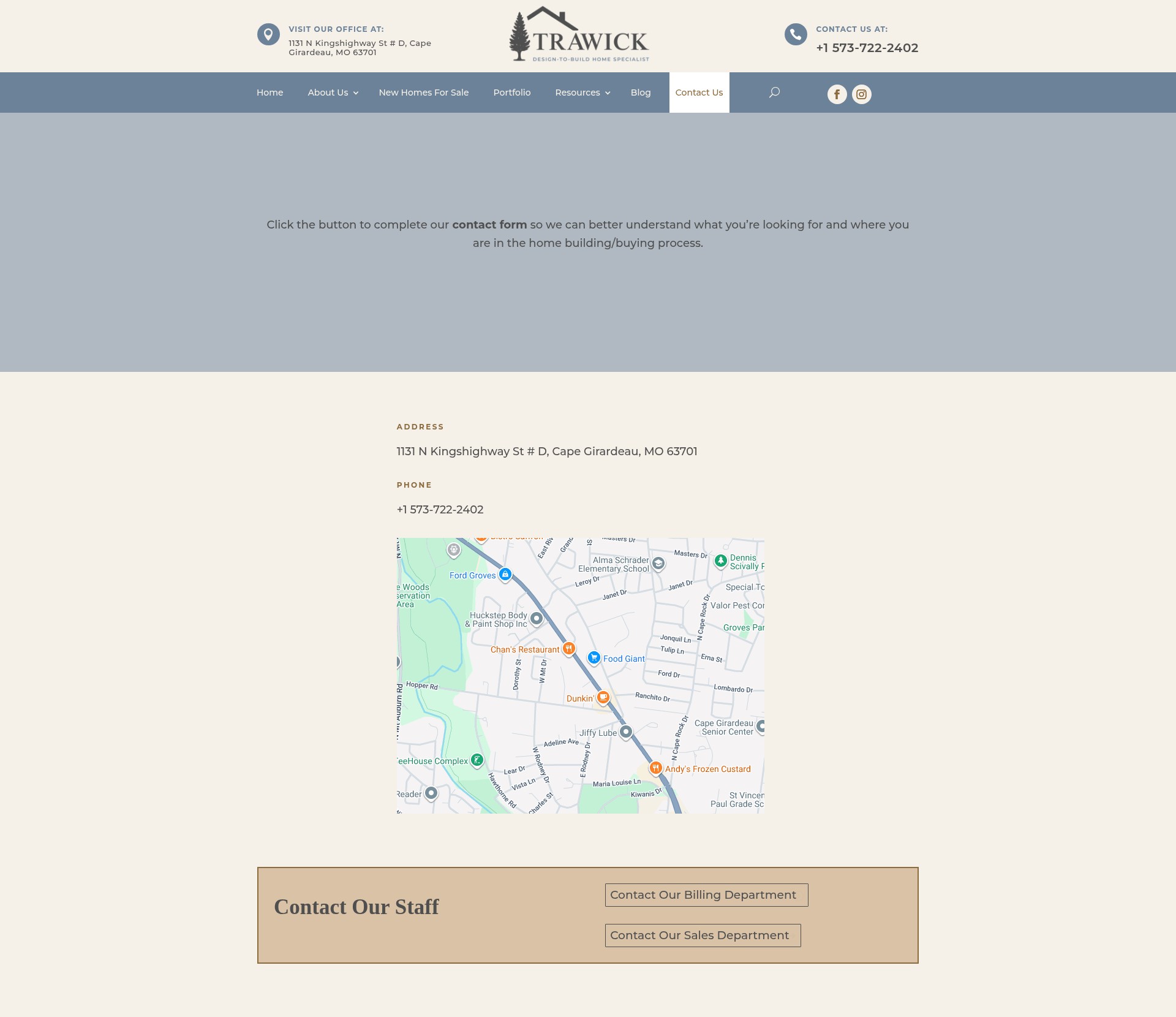 Screenshot of trawickhomes.com