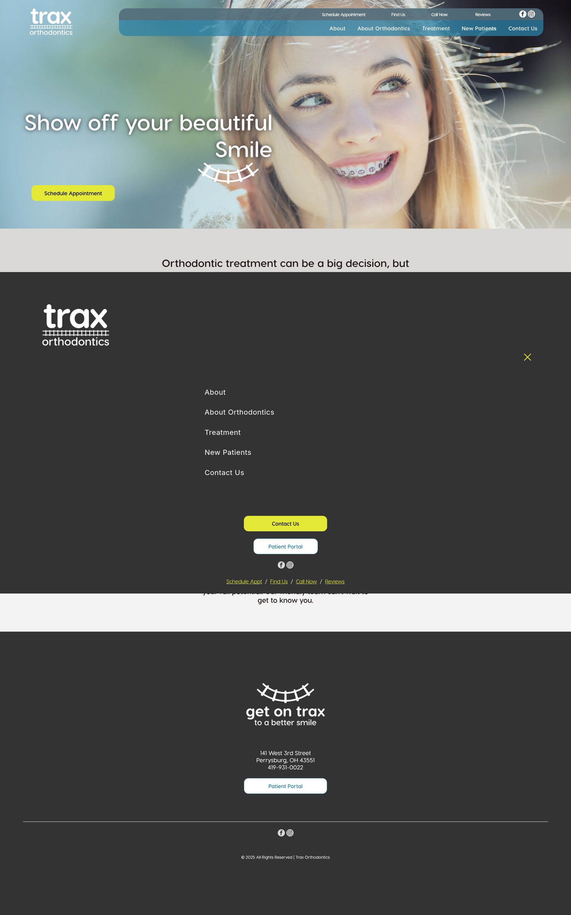 Screenshot of traxorthodontics.com