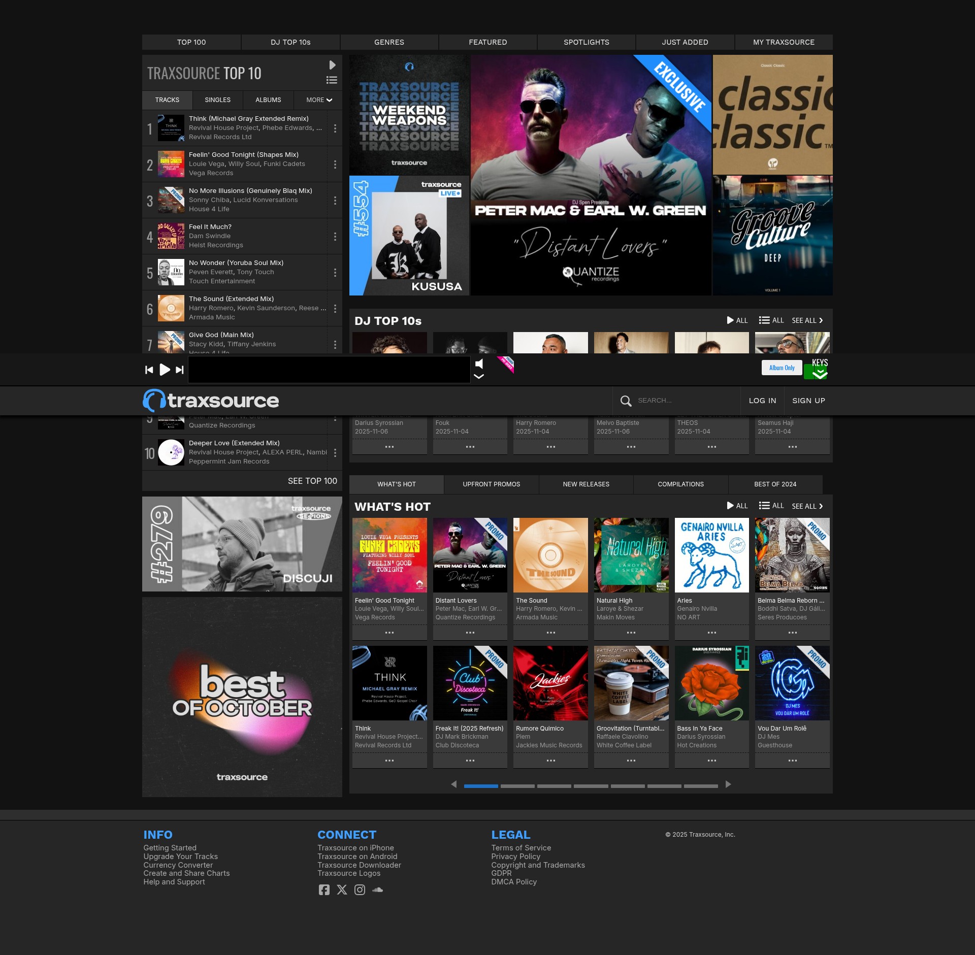 Screenshot of traxsource.com
