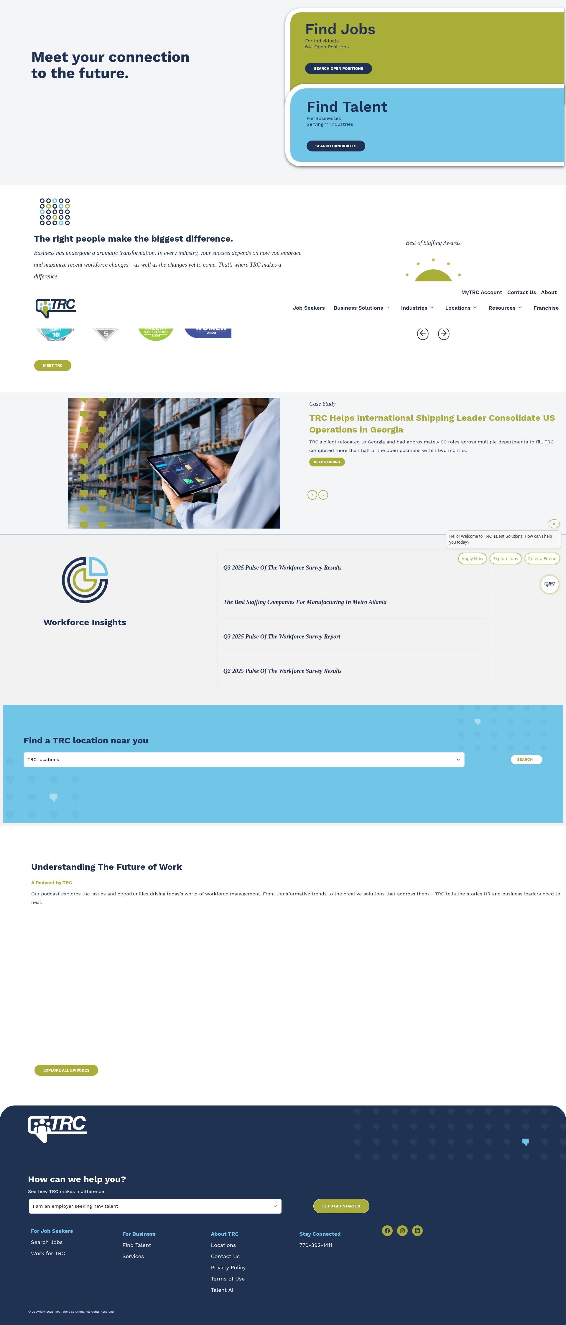 Screenshot of trctalent.com
