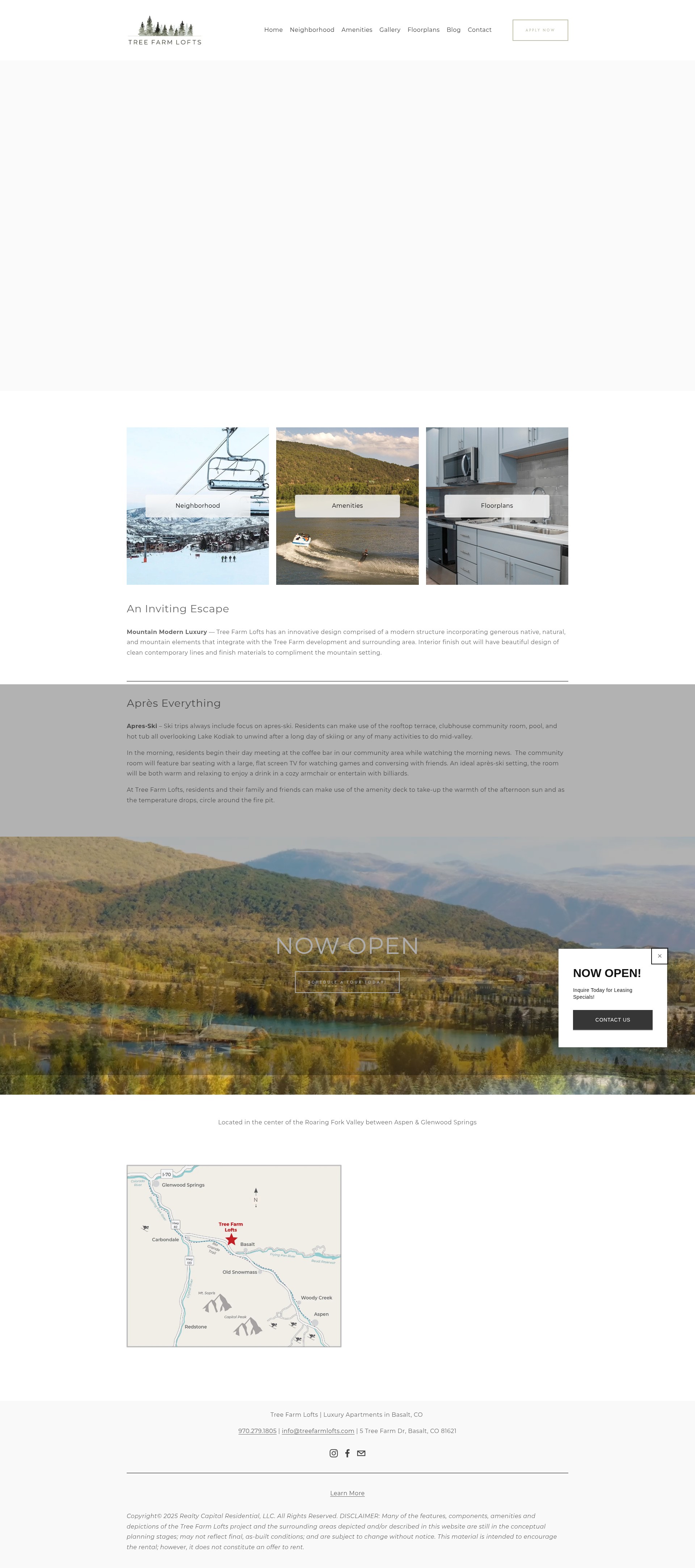 Screenshot of treefarmlofts.com