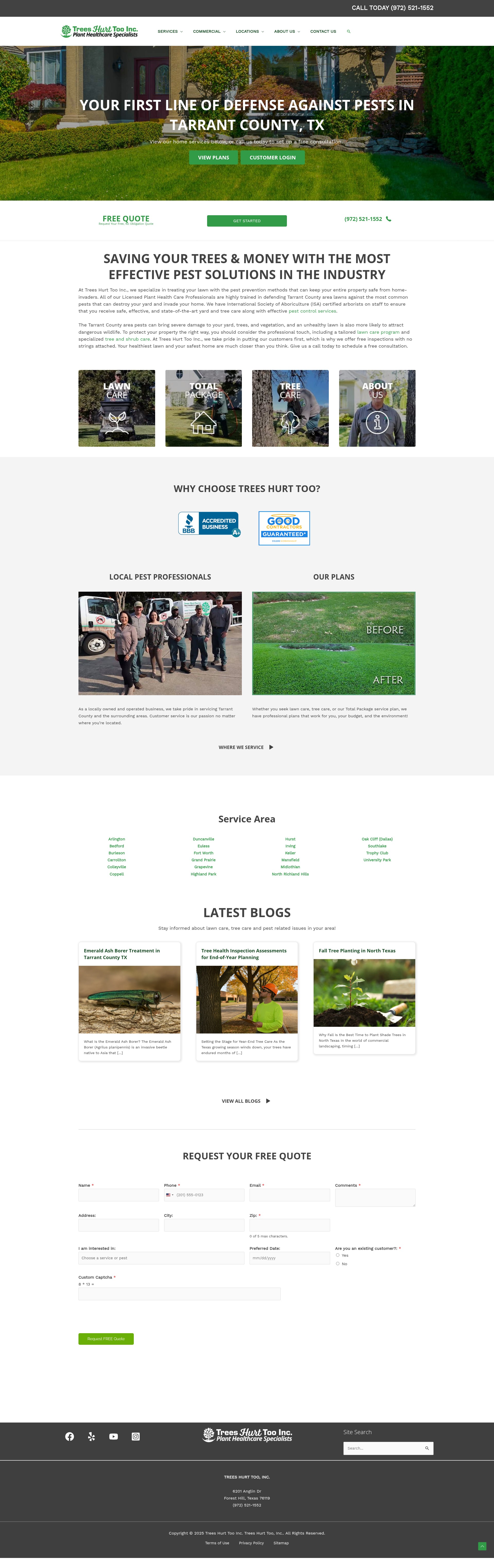 Screenshot of treeshurttoo.com