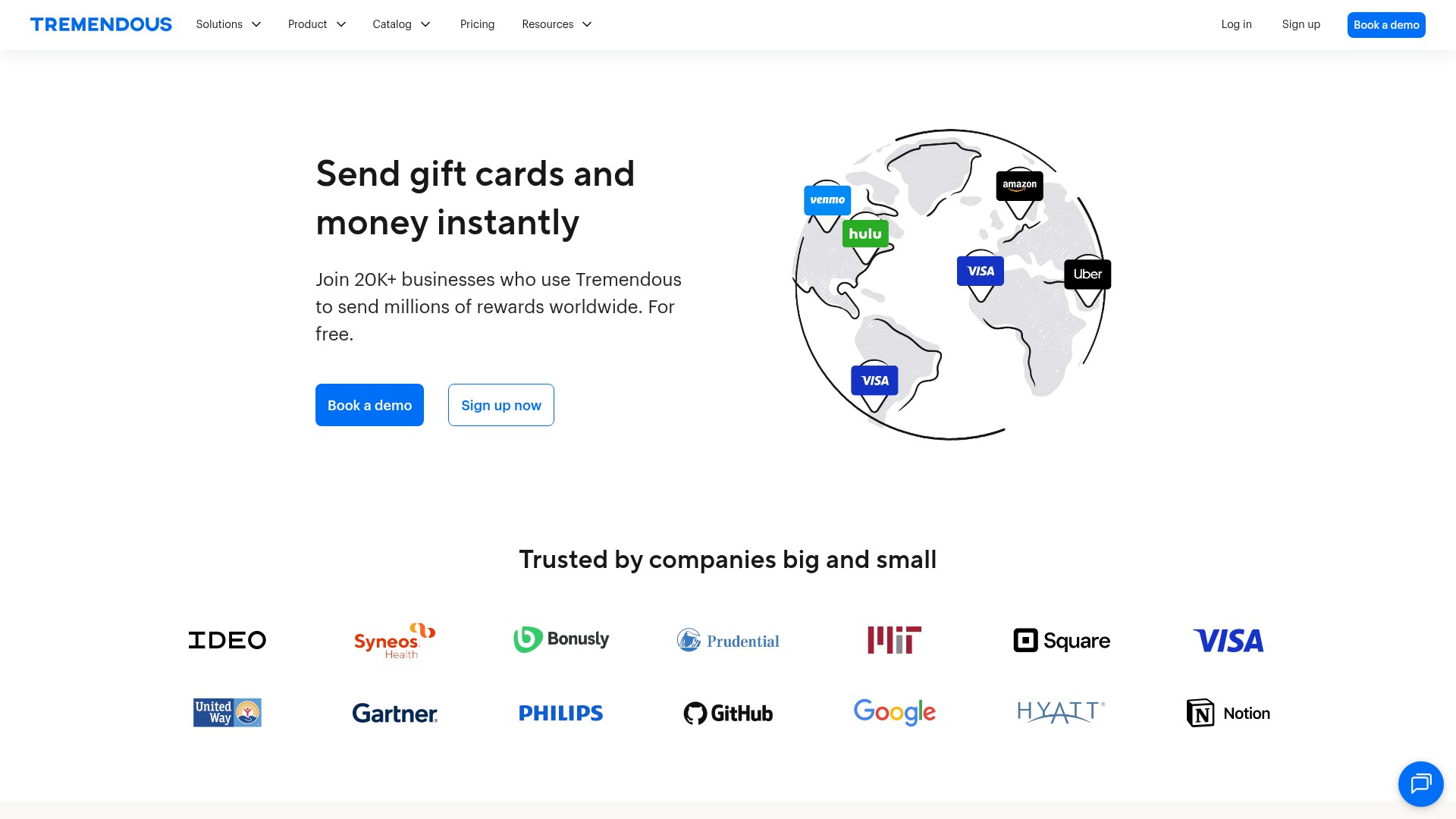Screenshot of tremendous.com