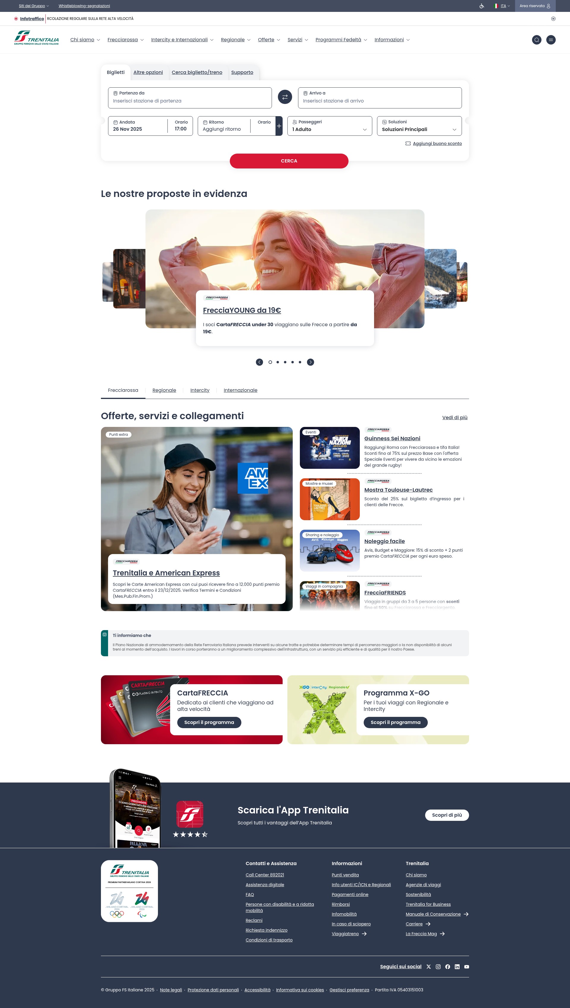 Screenshot of trenitalia.com