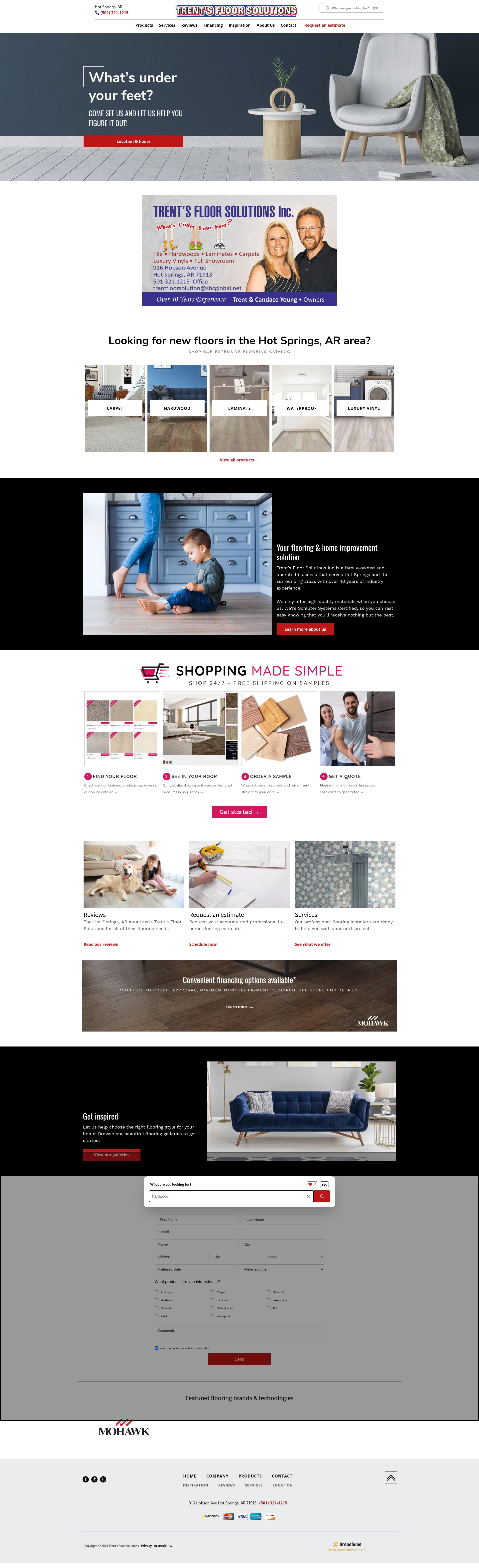 Screenshot of trentsfloorsolutions.com