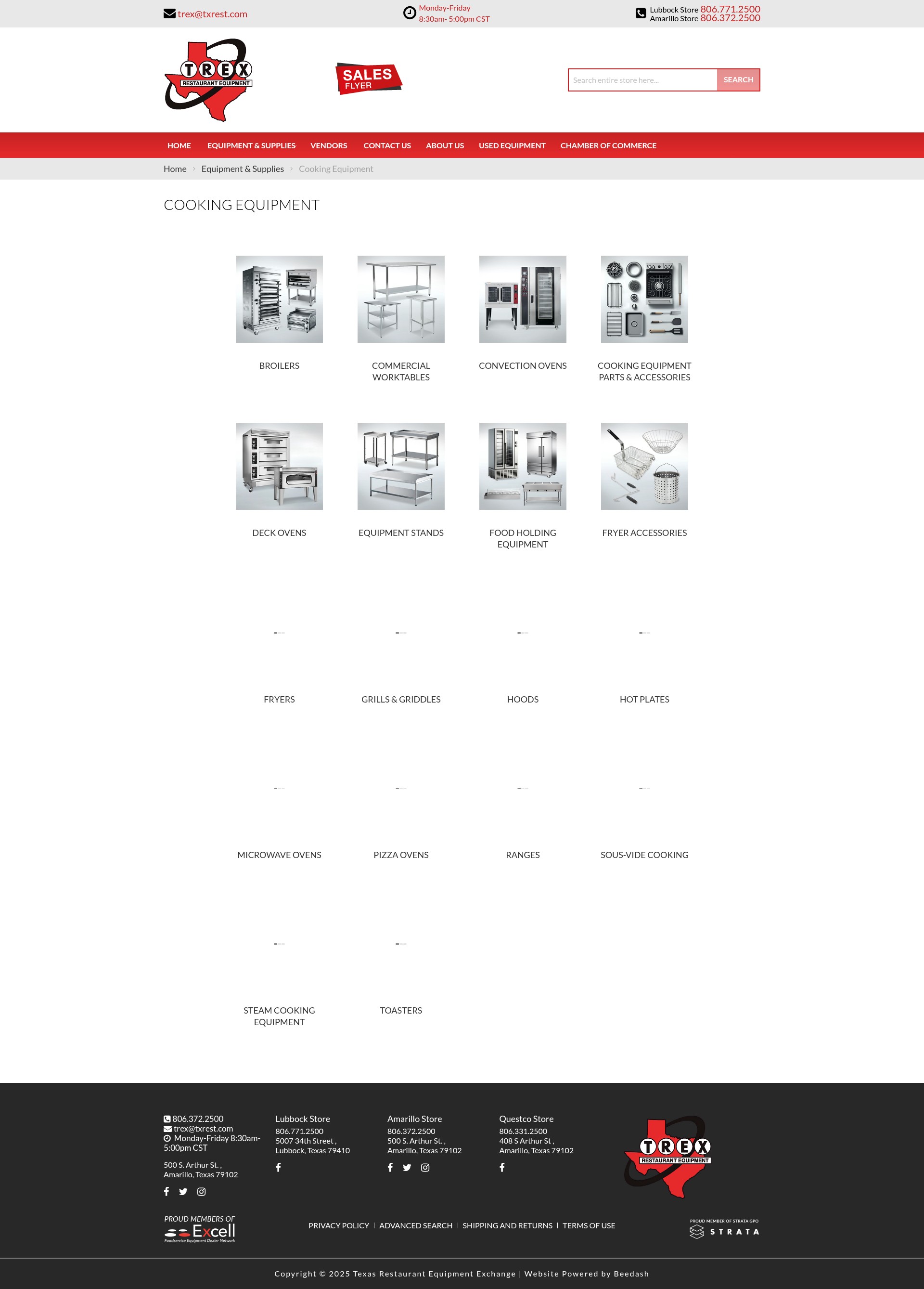Screenshot of trexequipment.com