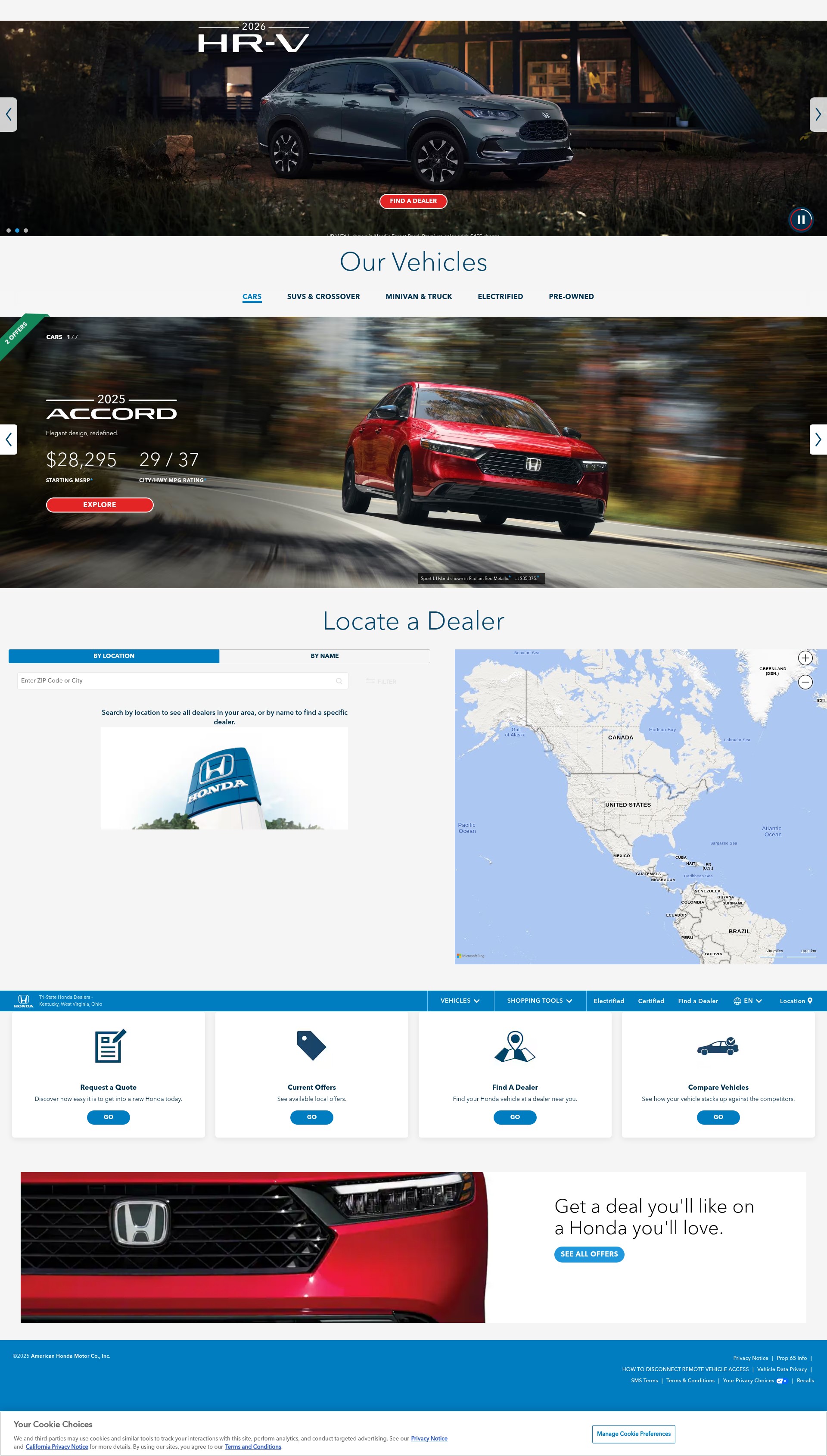Screenshot of tri-state.hondadealers.com