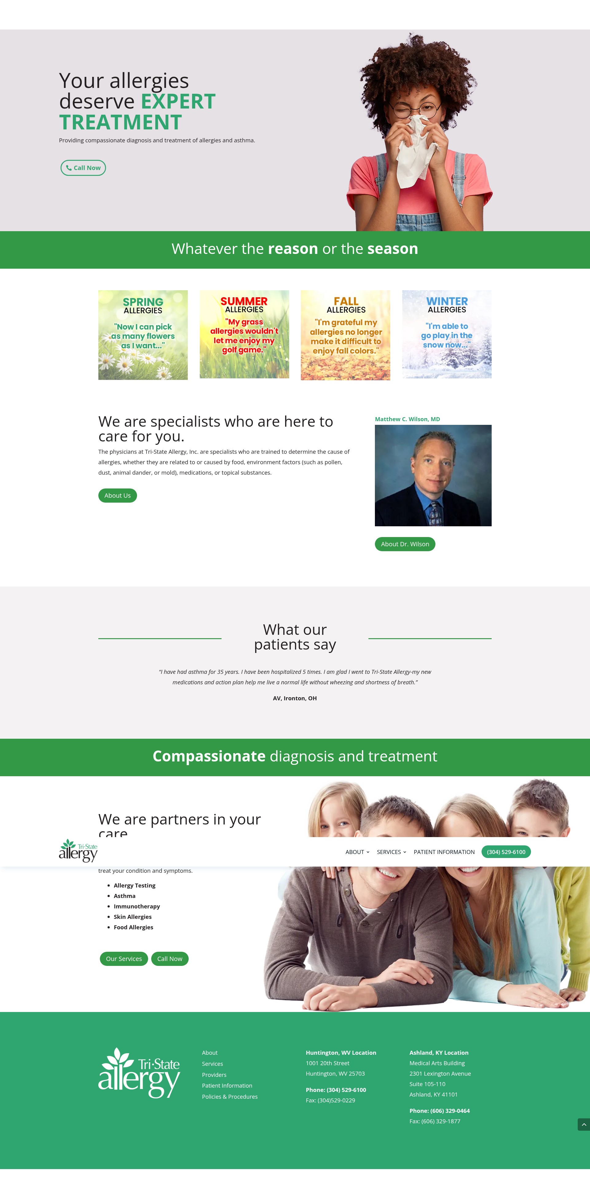 Screenshot of tri-stateallergy.com