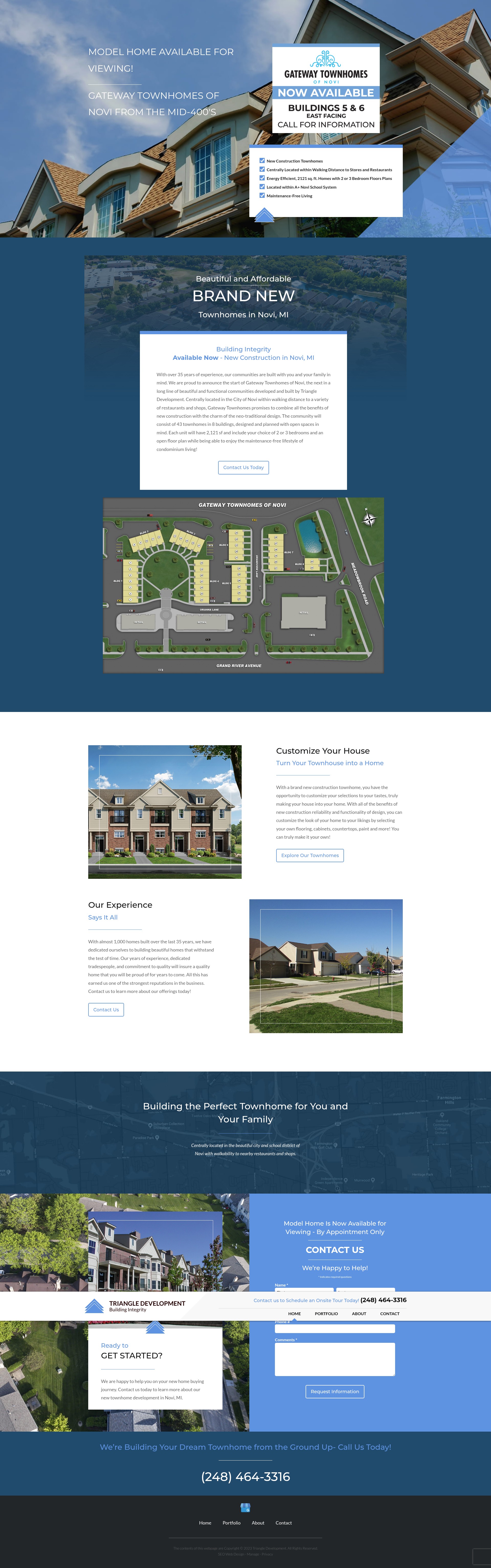 Screenshot of triangle-newhomes.com