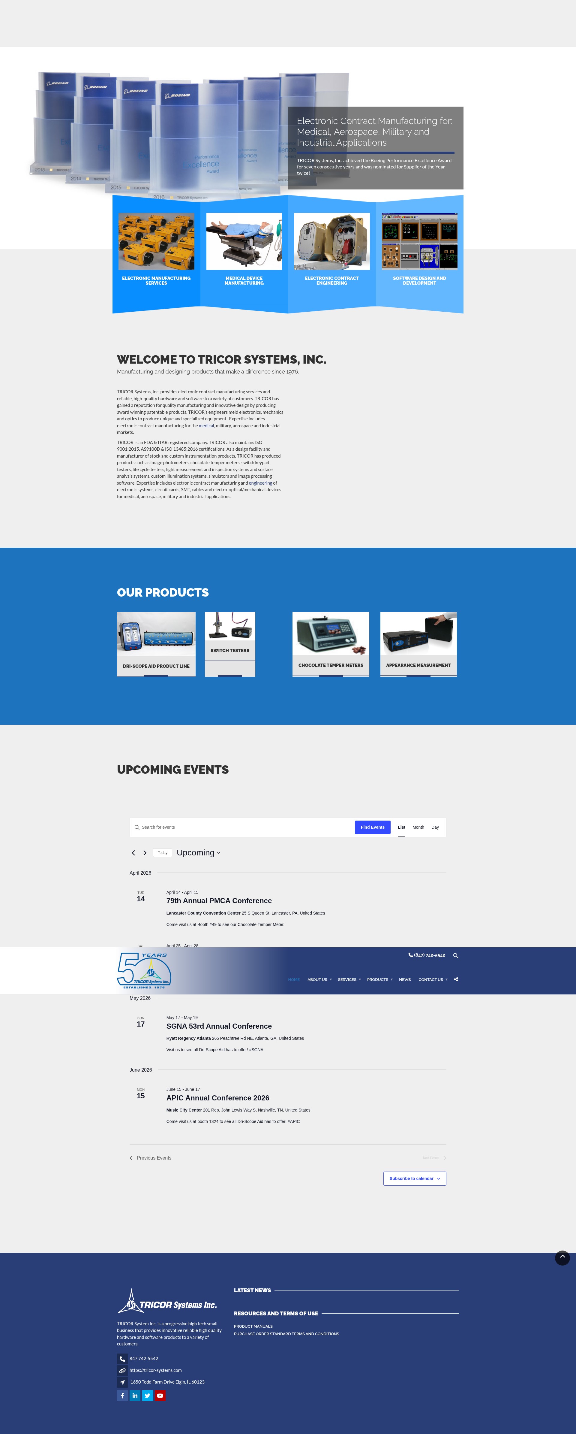 Screenshot of tricor-systems.com