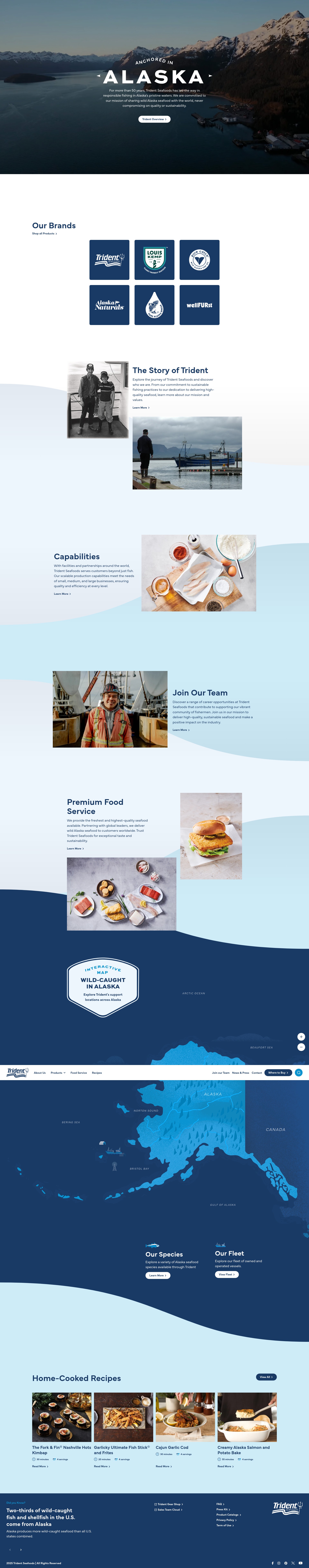 Screenshot of tridentseafoods.com