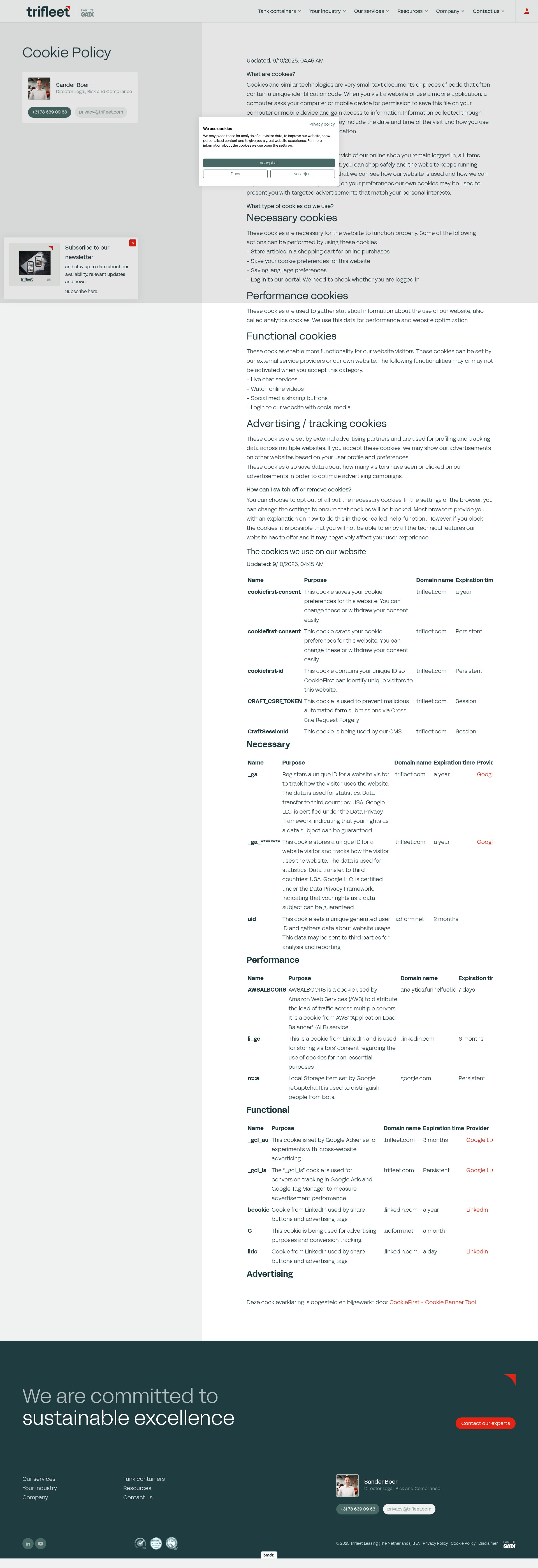 Screenshot of trifleet.com