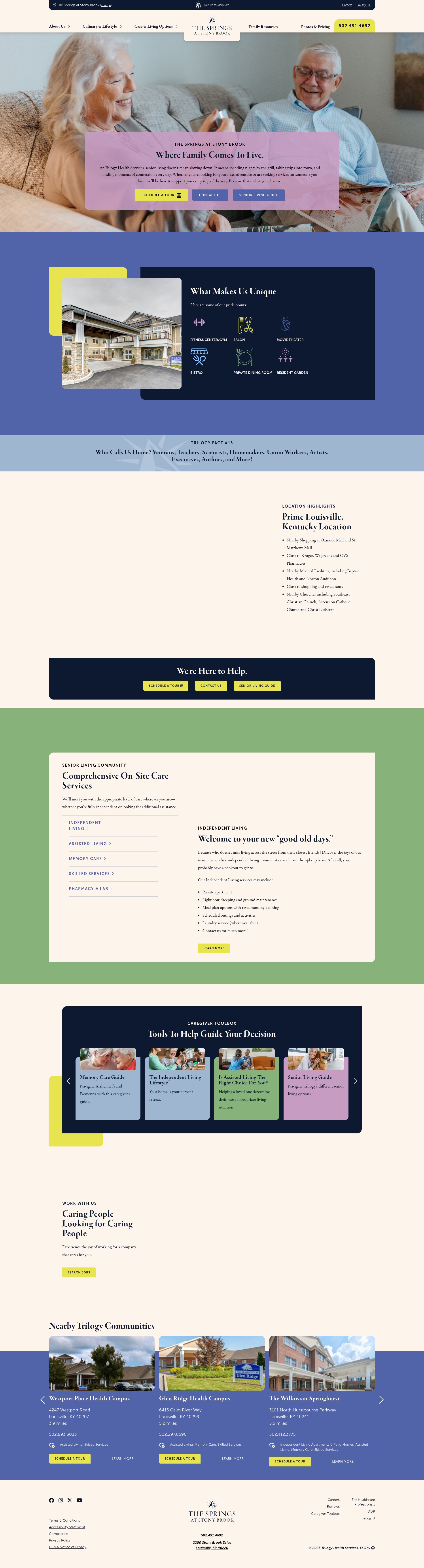 Screenshot of trilogyhs.com