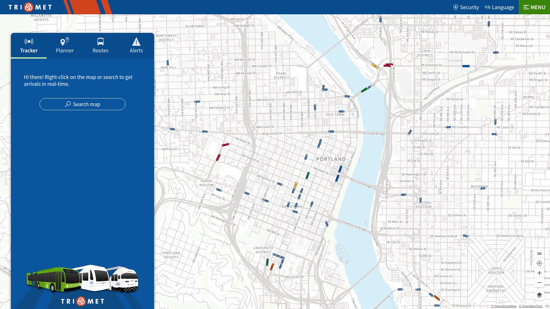 Screenshot of trimet.org