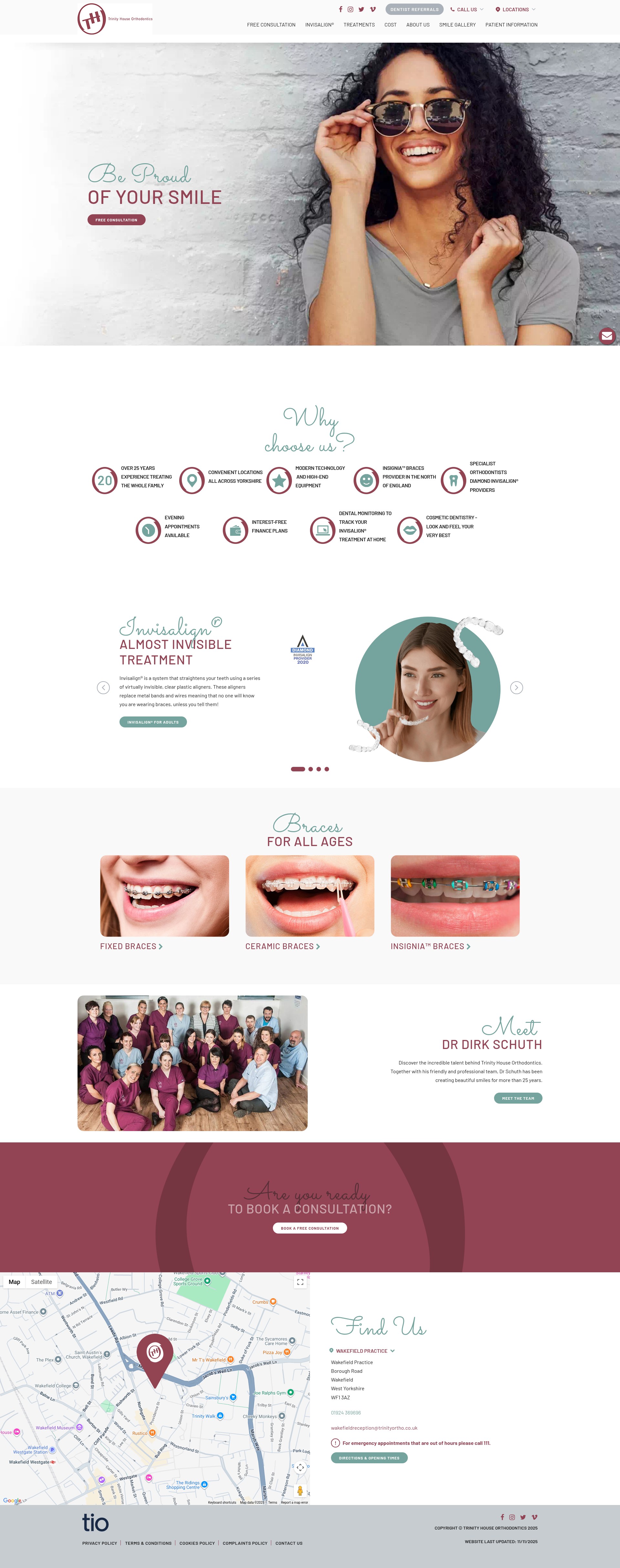 Screenshot of trinityhouse-orthodontics.co.uk