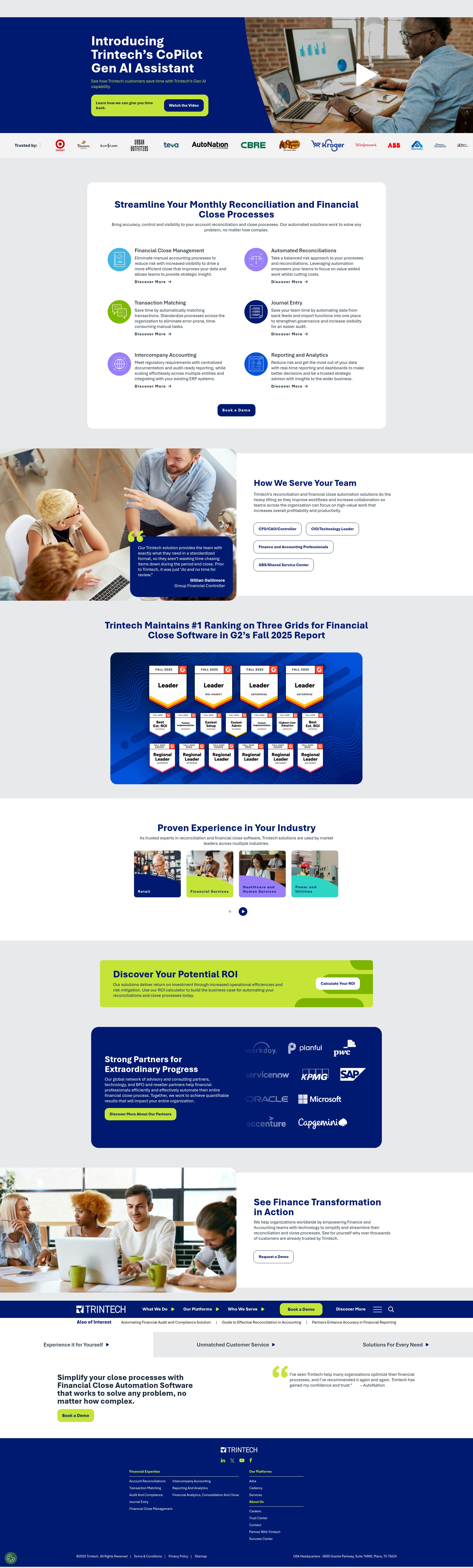 Screenshot of trintech.com