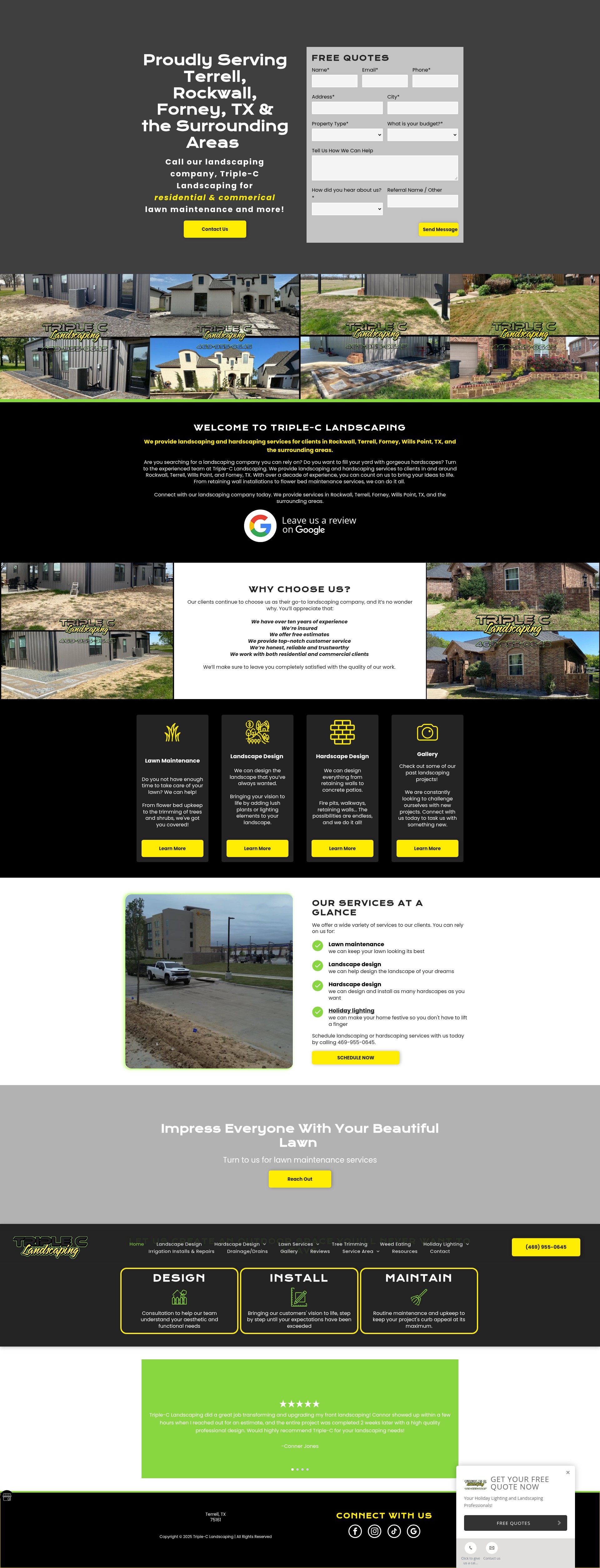 Screenshot of triple-c-landscaping.com