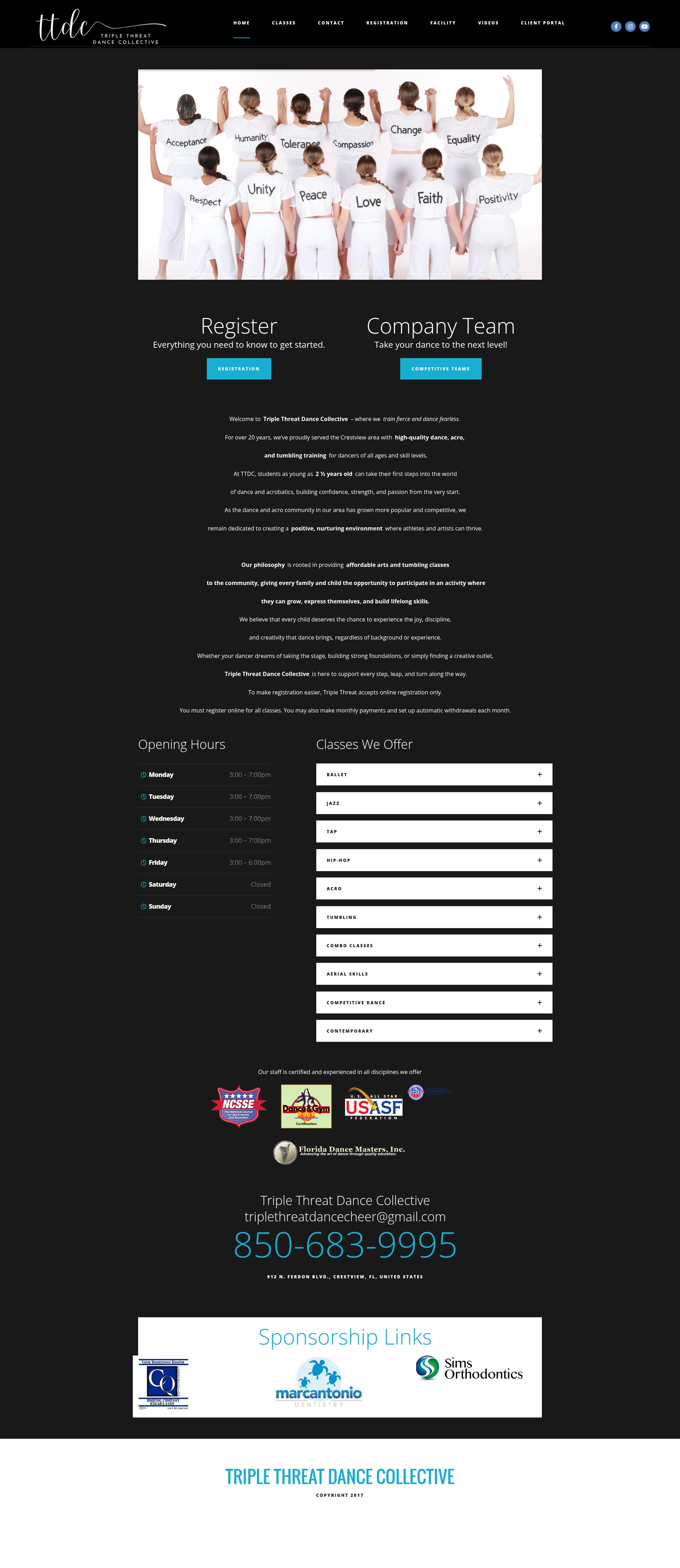 Screenshot of triplethreatdc.com