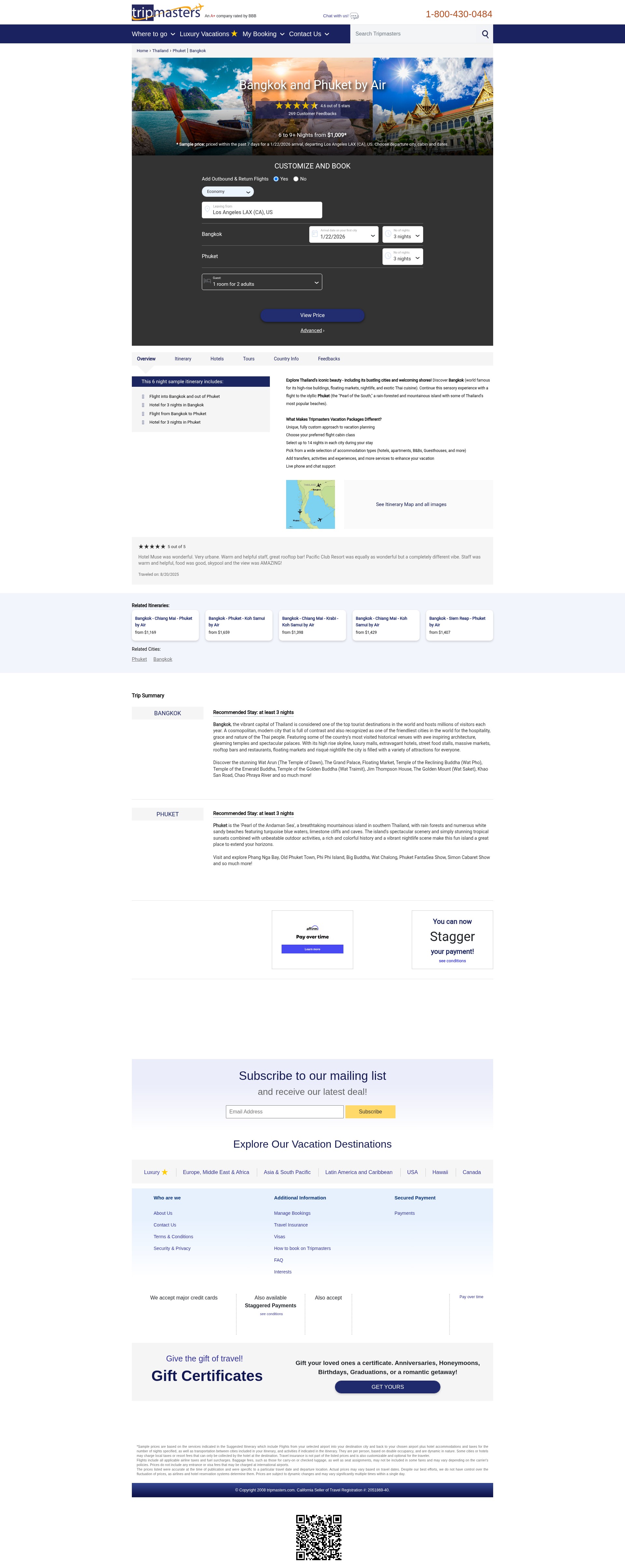 Screenshot of tripmasters.com