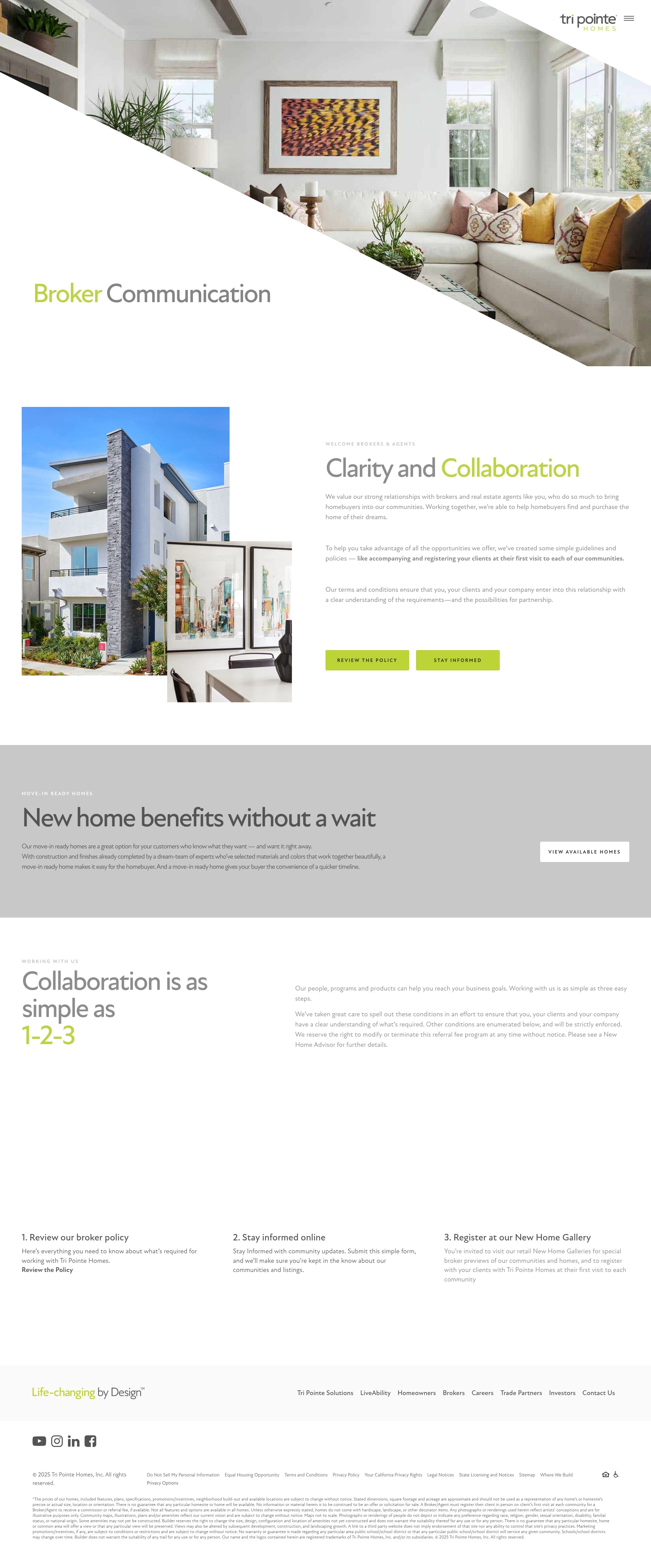 Screenshot of tripointehomes.com