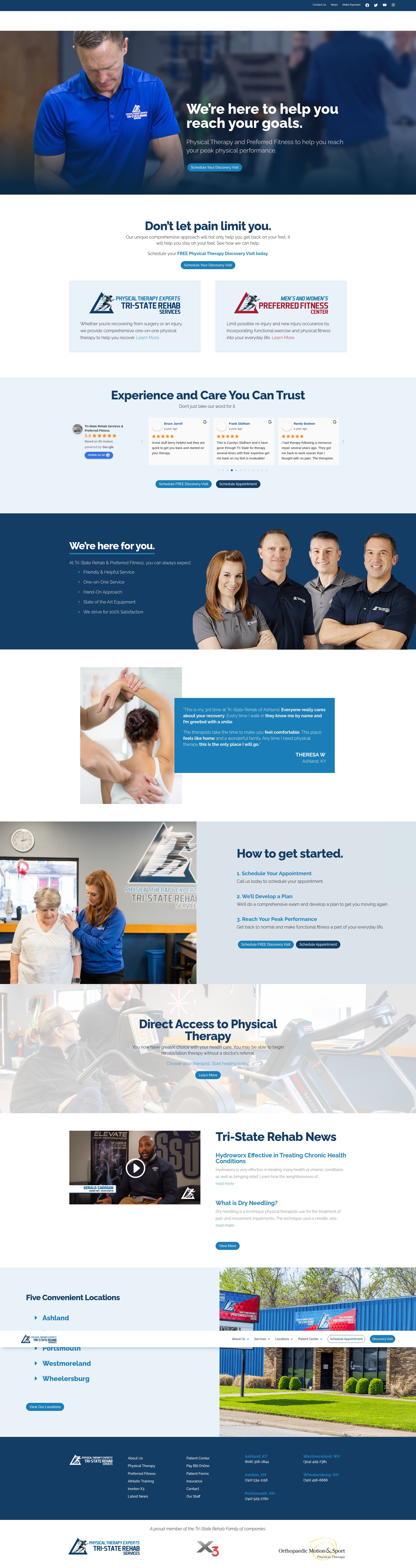 Screenshot of tristaterehab.com