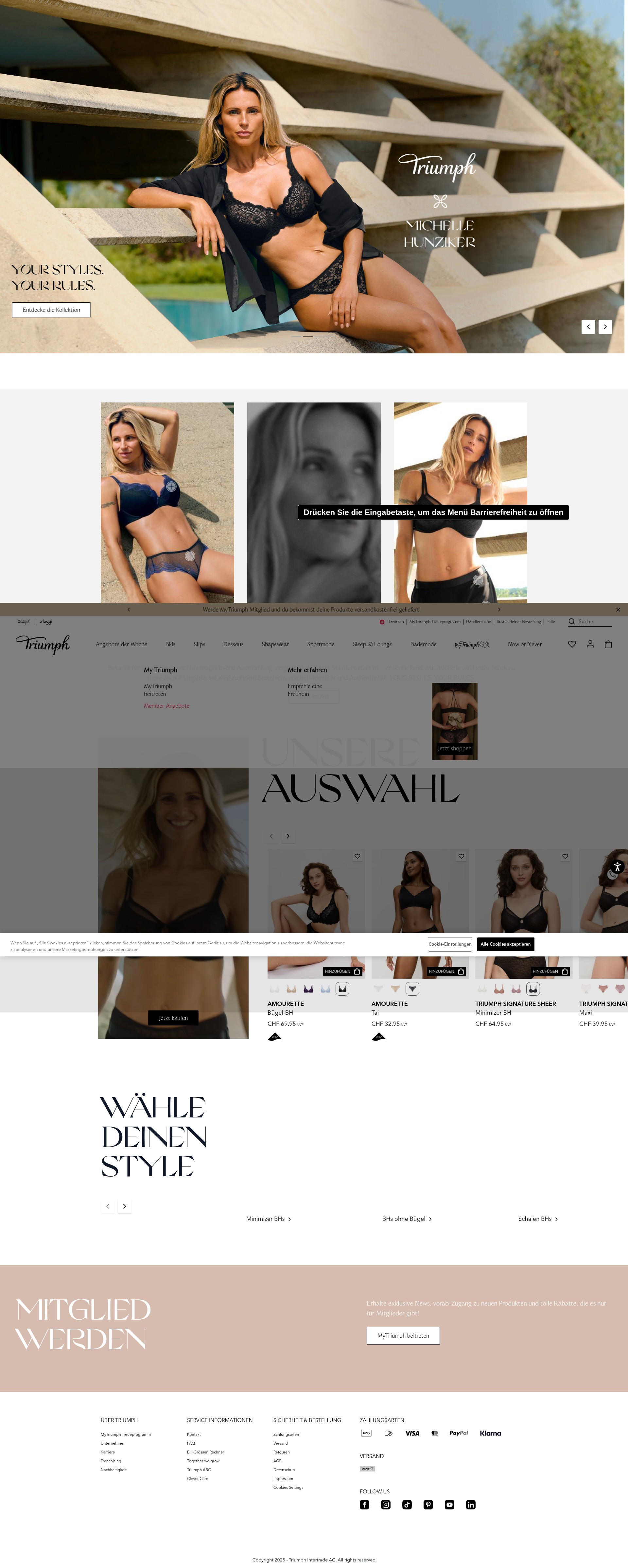Screenshot of triumph.com