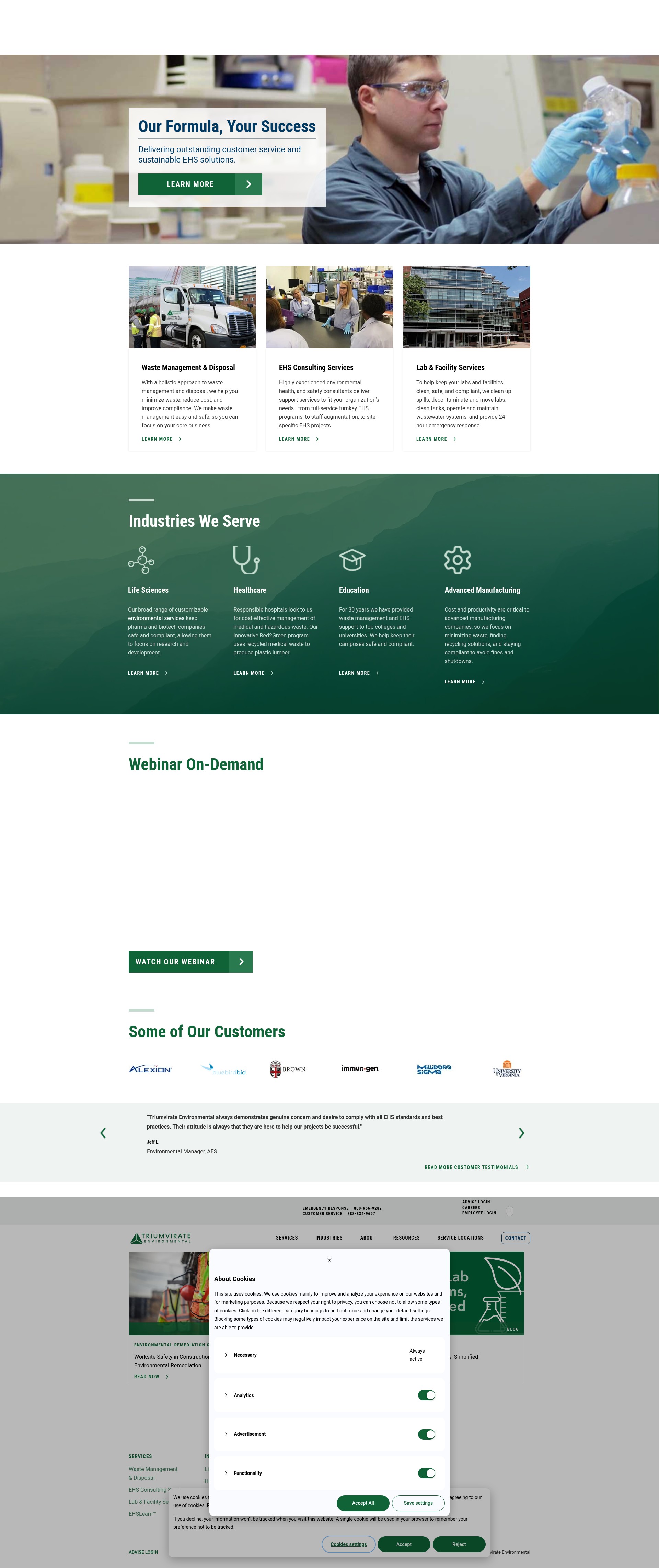 Screenshot of triumvirate.com
