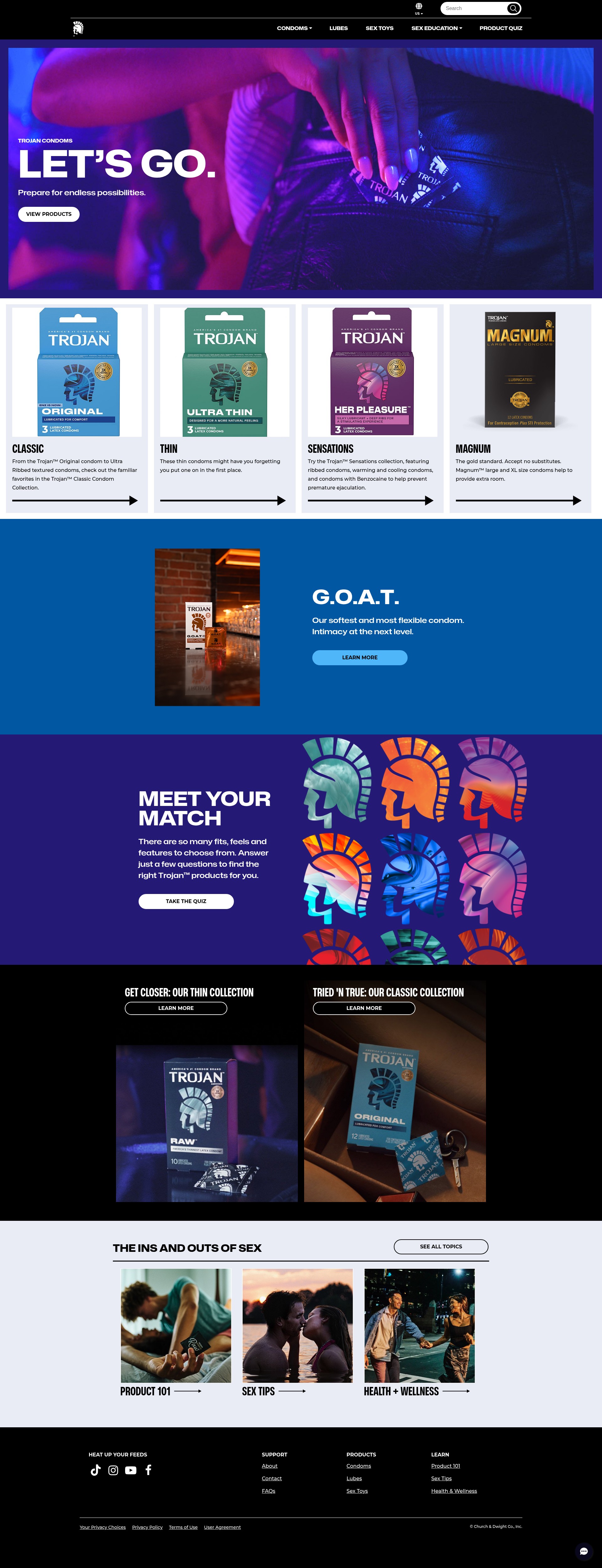 Screenshot of trojanbrands.com