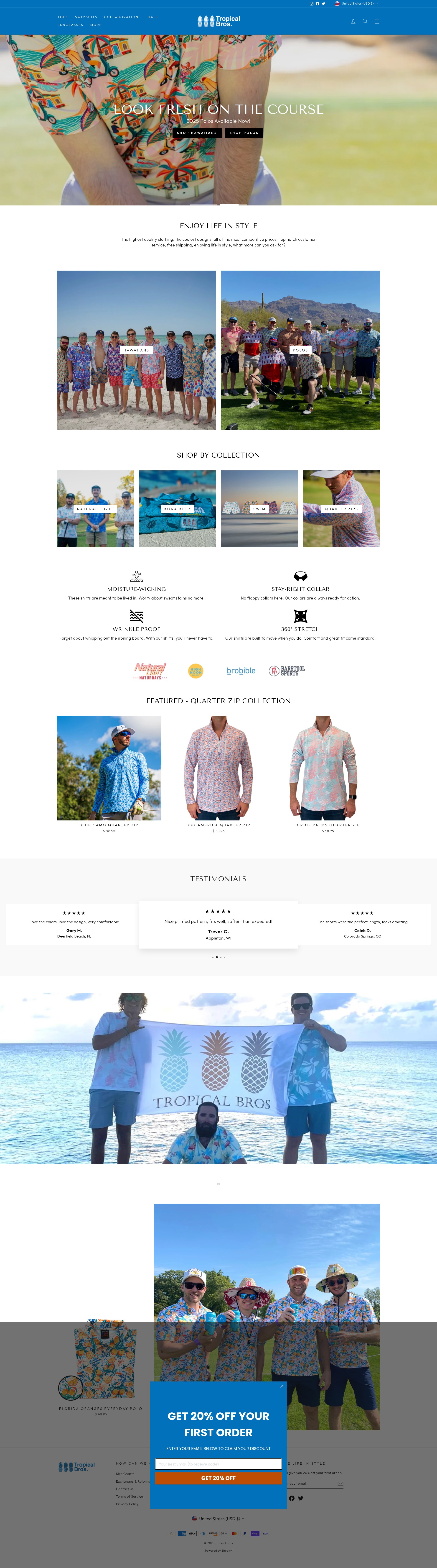 Screenshot of tropicalbros.com