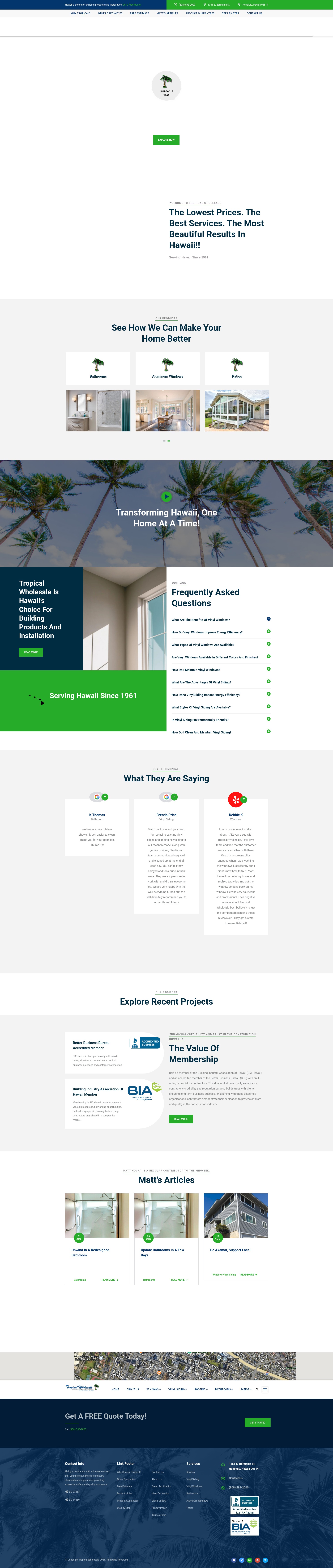 Screenshot of tropicalwholesaleonline.com